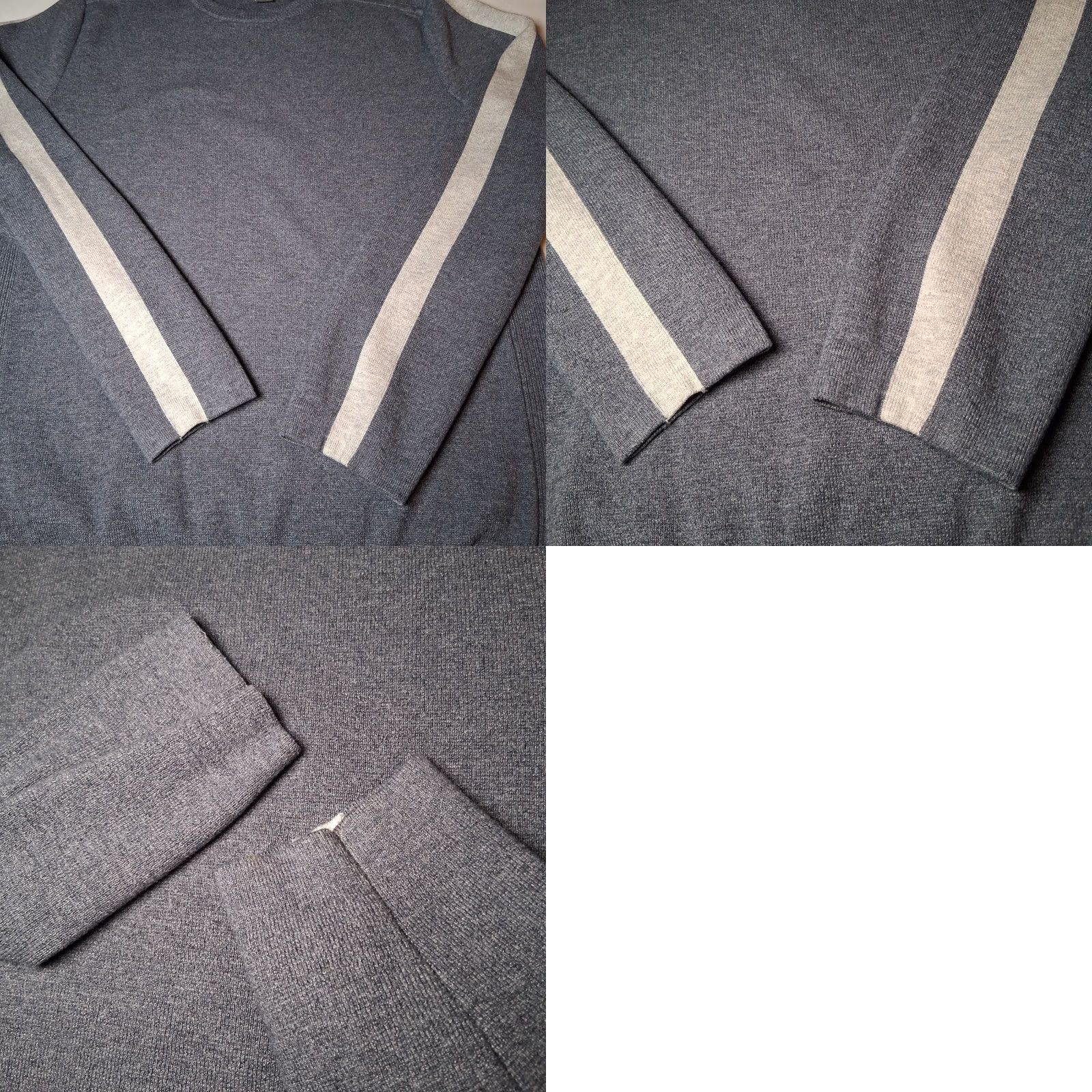 Eddie Bauer Eddie Bauer Sweater Men M Blue Pullover Crew Neck Long Sleeve Gray Retro Stripe Sleeve Knit Regular Cotton/Poly/Rayon? Size US M / EU 48-50 / 2 - 9 Thumbnail