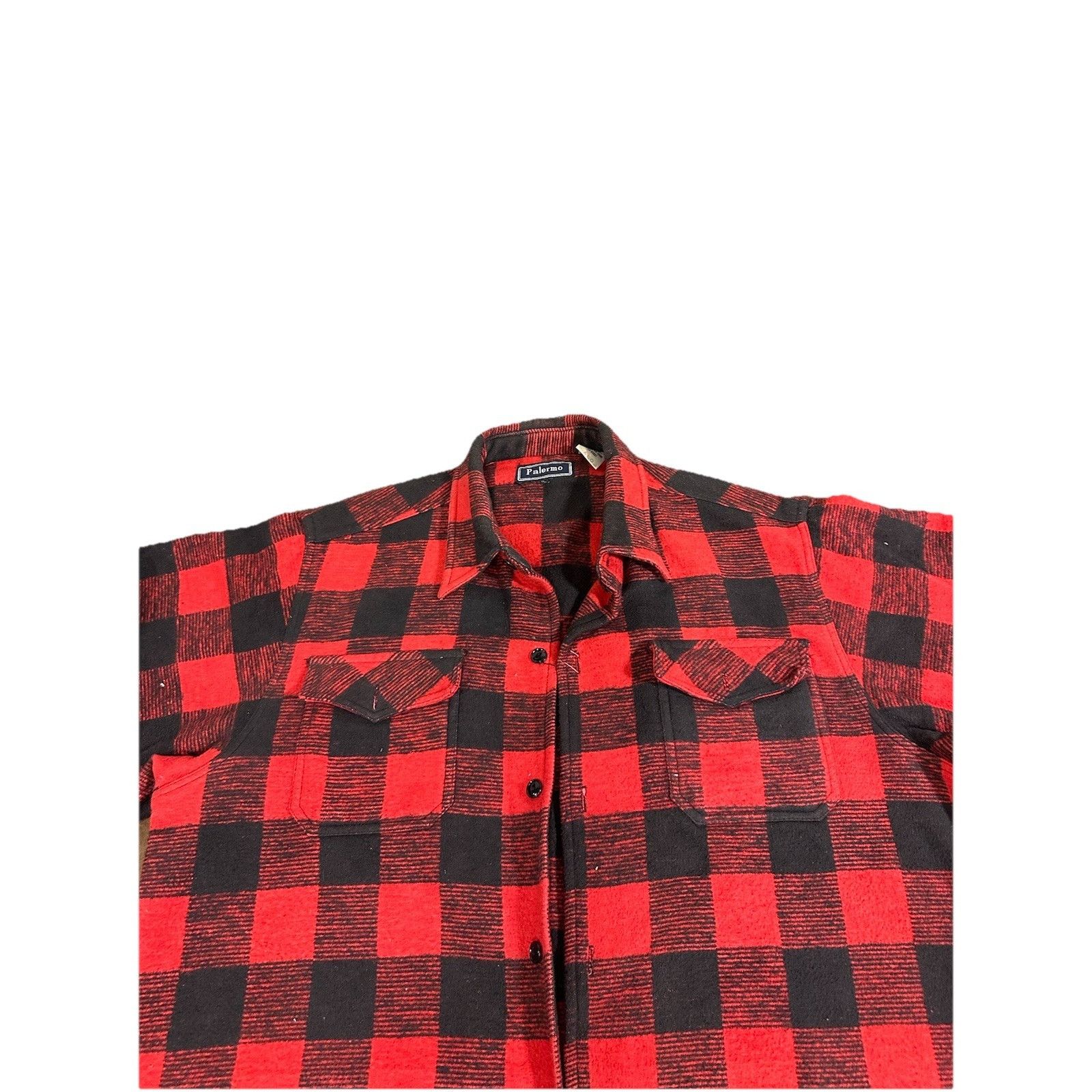 Vintage Vintage Palermo Flannel Plaid Shirt Button Up Lumberjack Red Size US L / EU 52-54 / 3 - 2 Thumbnail