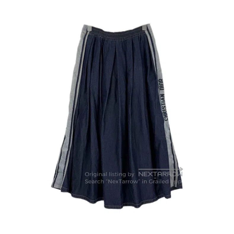 Dior Dior Dark blue classic logo denim cotton skirt Size 24" / US 00 / IT 34 - 2 Thumbnail