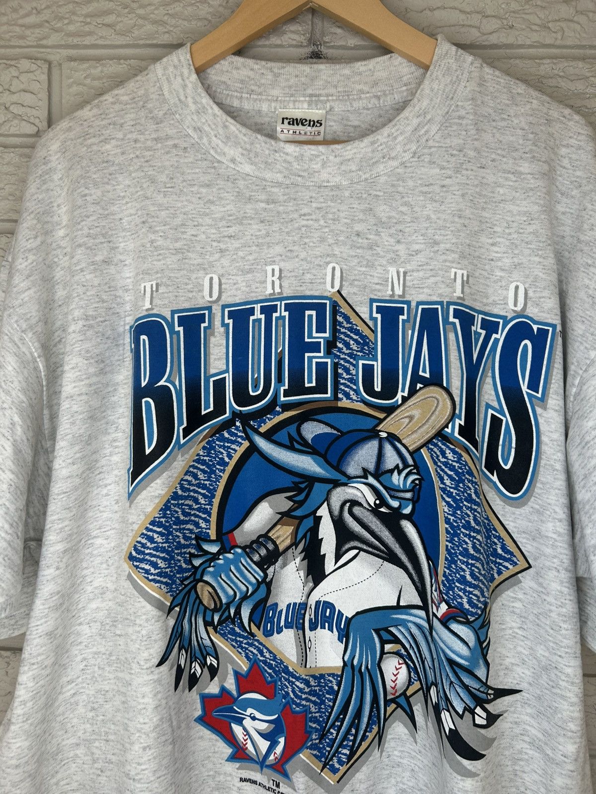 Vintage Vintage 90s Toronto Blue Jays Ravens T Shirt Size US XXL / EU 58 / 5 - 6 Thumbnail
