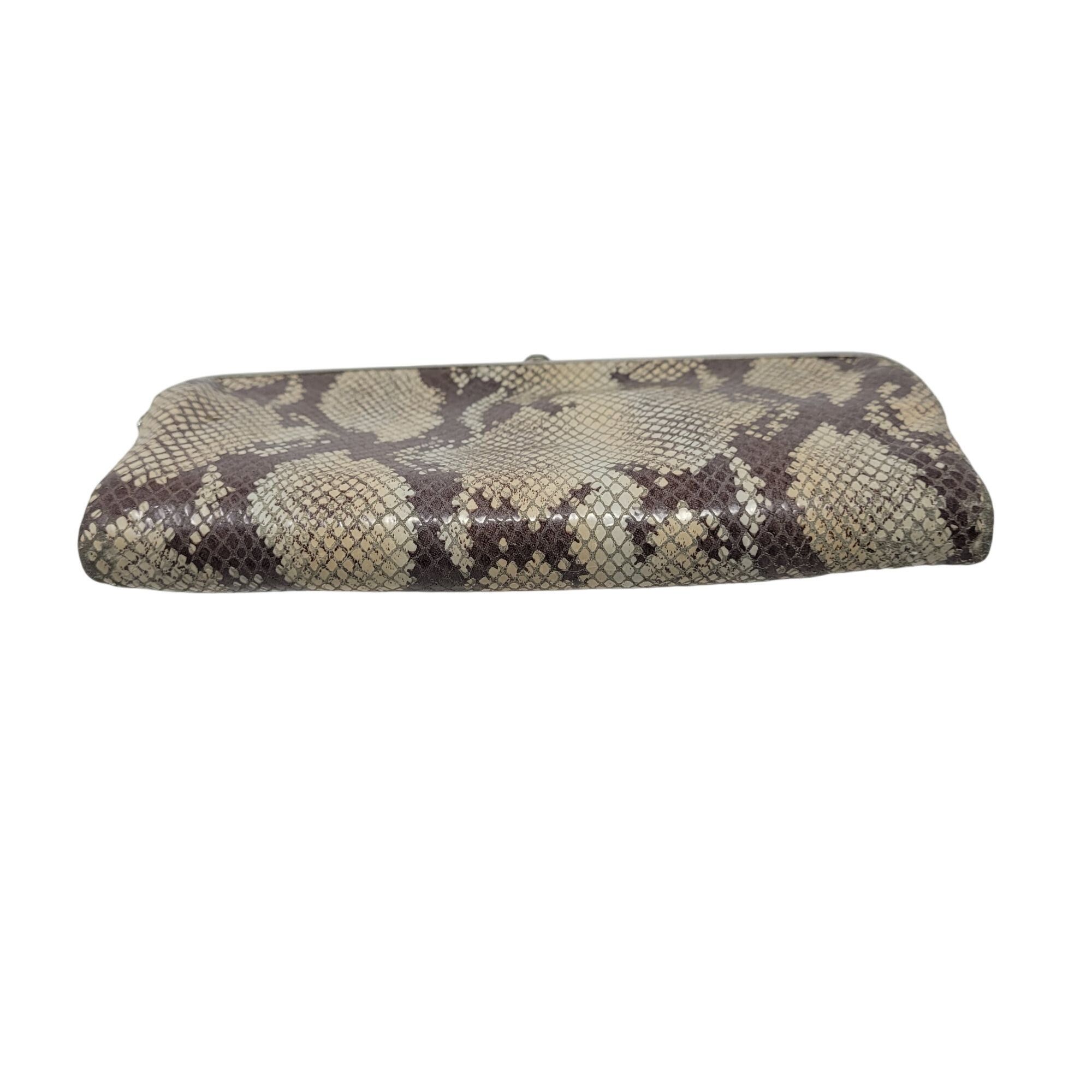 Hobo Hobo Lauren Leather Snake Clutch Wallet Frame Snap Closure E Size ONE SIZE - 13 Thumbnail