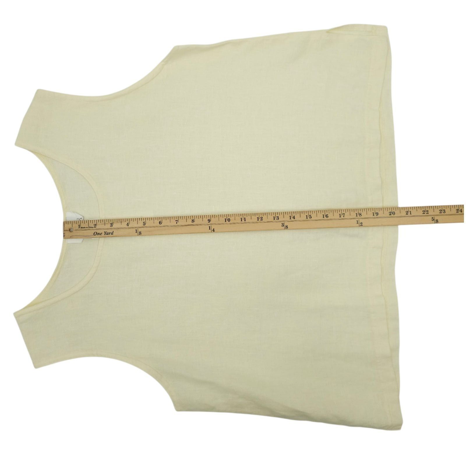 Other What's Up Linen Tank Top Shirt Womens L Ivory Sleeveless Size L / US 10 / IT 46 - 5 Thumbnail