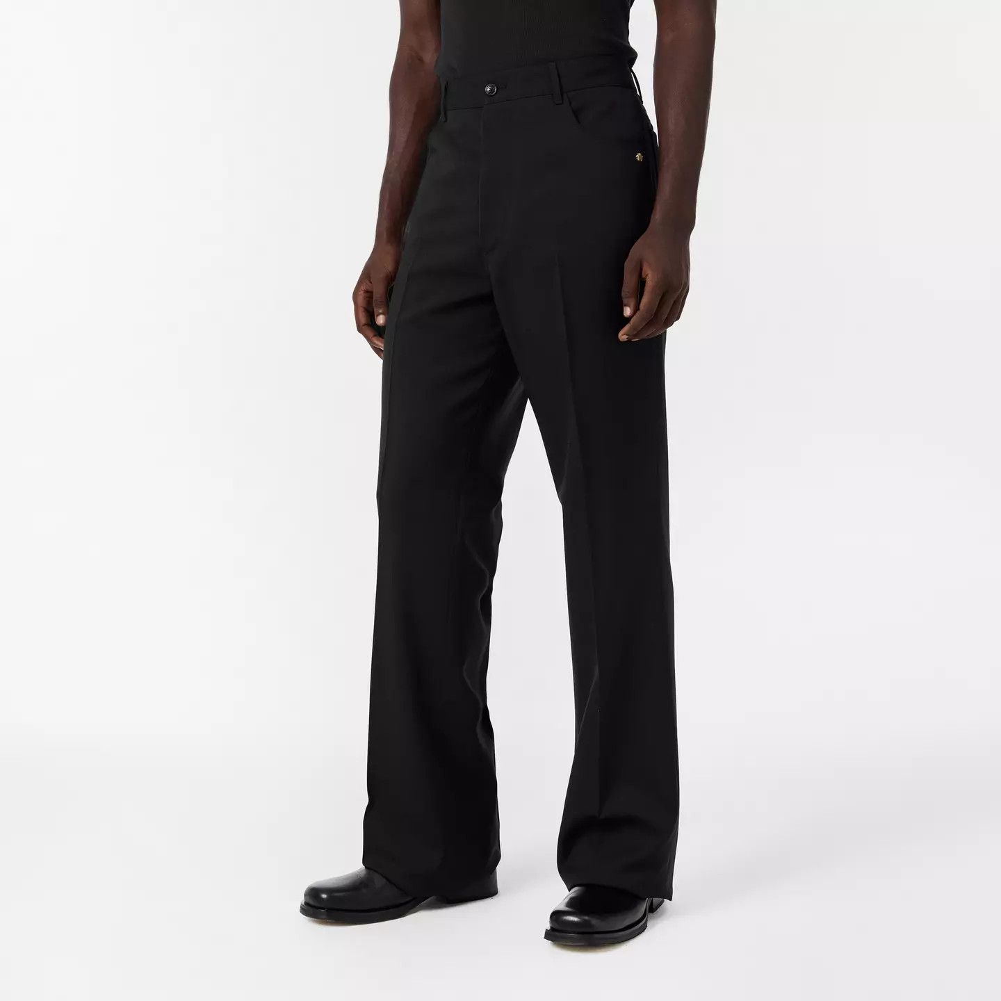 Amiri o1g2r1mq0426 Wide Leg Relaxed Fit Trousers in Black Size US 32 / EU 48 - 3 Thumbnail