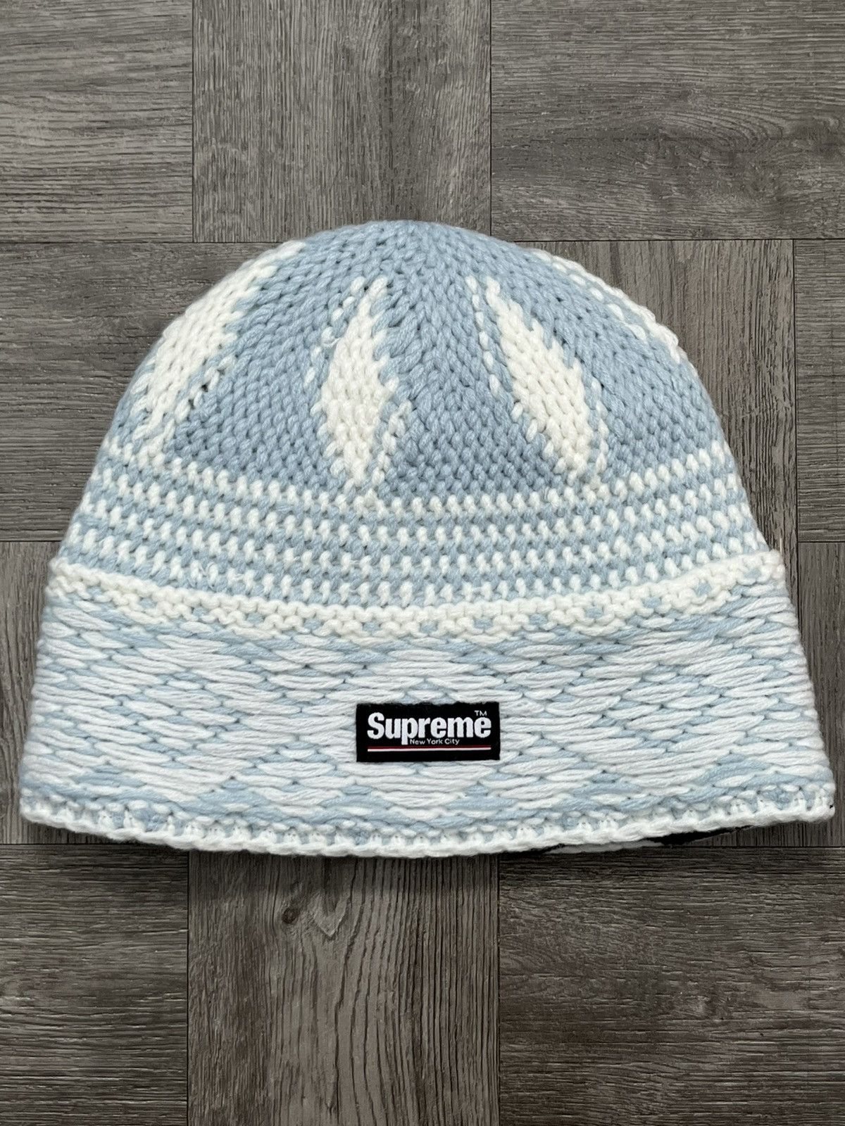 Supreme Diamond Beanie Light Blue