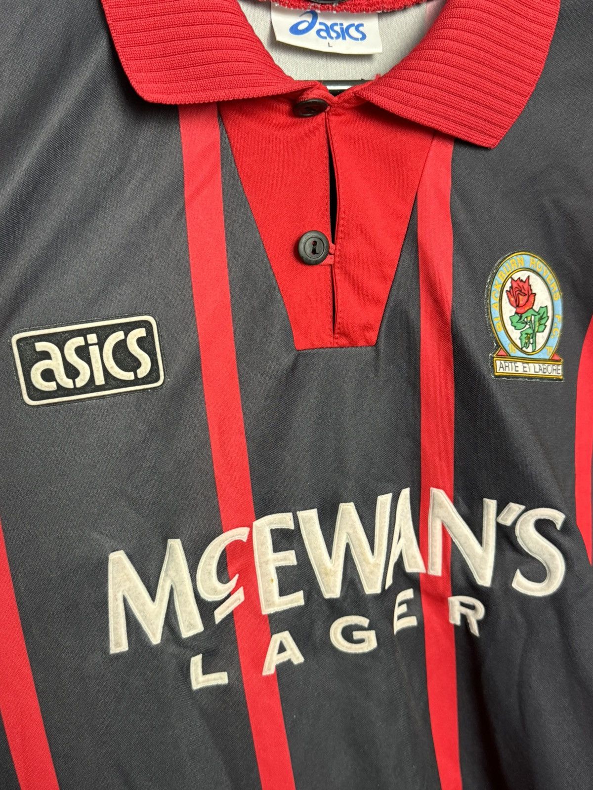 Asics Blackburn Rovers 94/95 Away Football Jersey Size US L / EU 52-54 / 3 - 3 Thumbnail