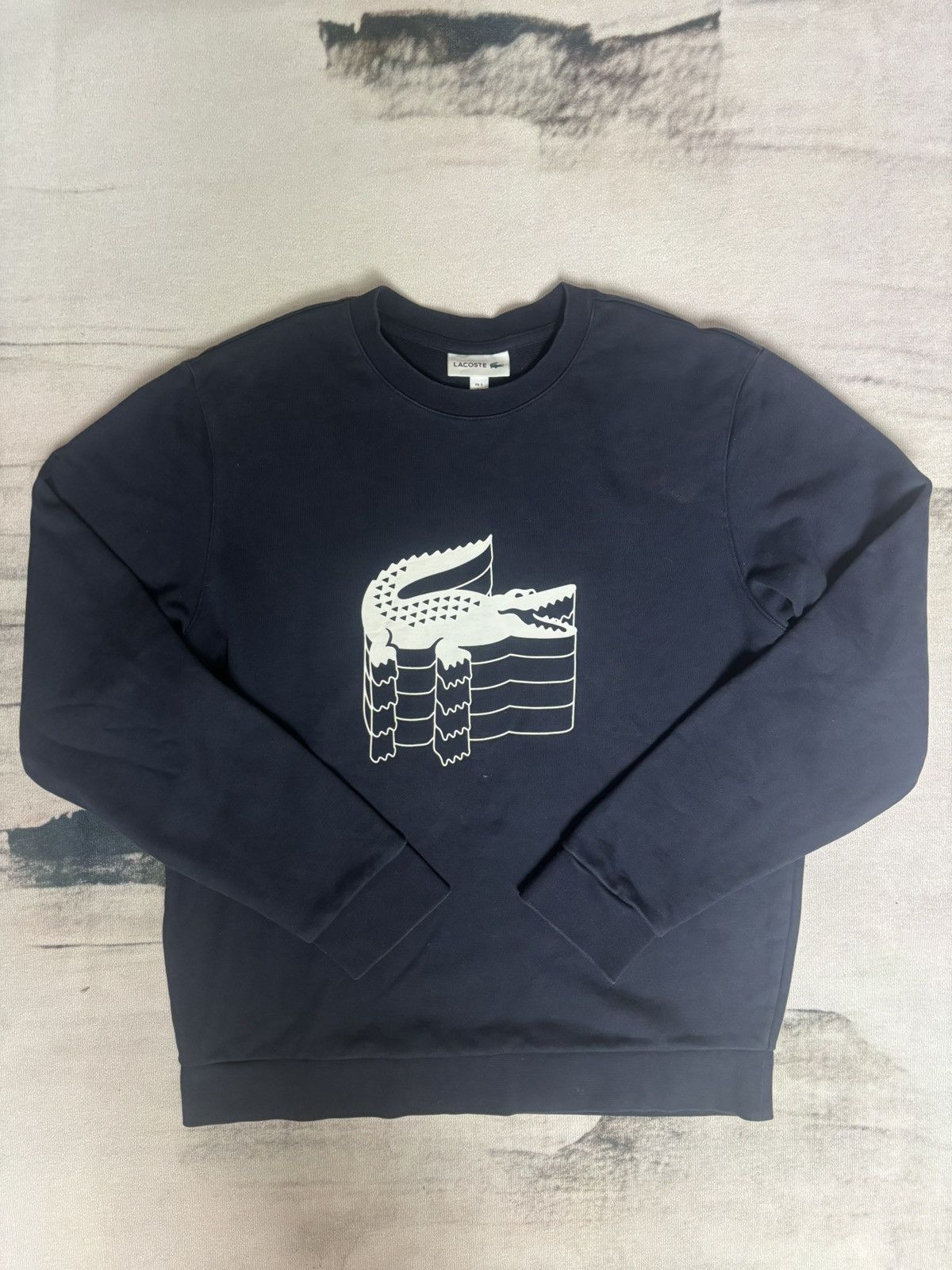 Lacoste Blue Lacoste sweatshirt size M/L white crocodile logo Size US L / EU 52-54 / 3 - 4 Thumbnail