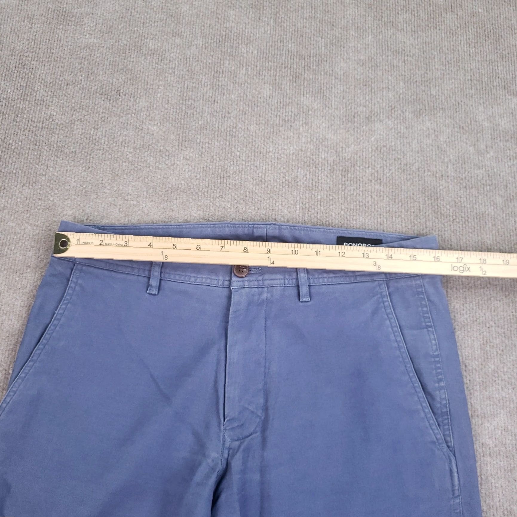 Bonobos VINTAGE Bonobos Chino Pants Mens 31x32 Blue Slim Fit Straight Leg Casual Cotton Size US 31 - 5 Thumbnail