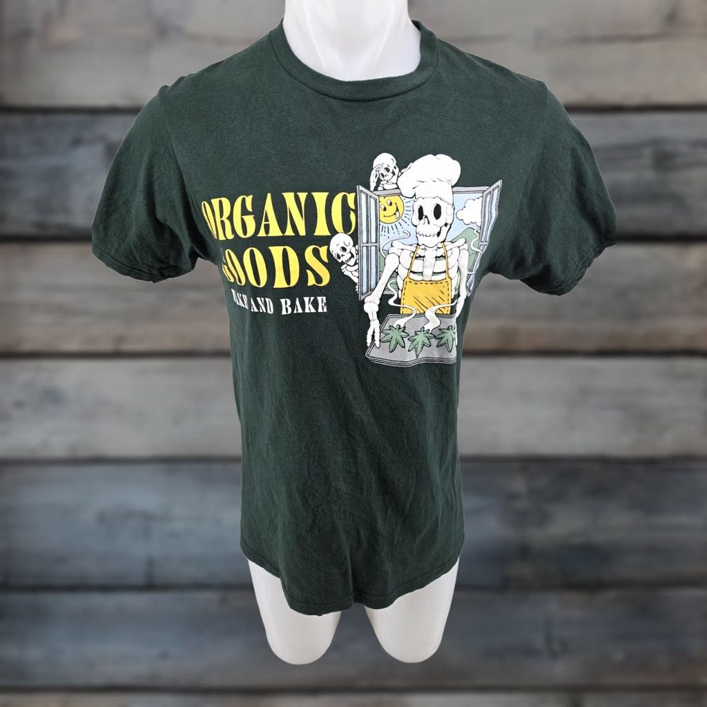 Vintage Eighty Eight Organic Goods Green T-Shirt Mens Size Medium Classic Fit Short Sleeve Round Neck Cotton Graphic Print Vintage No Size US M / EU 48-50 / 2 - 1 Thumbnail