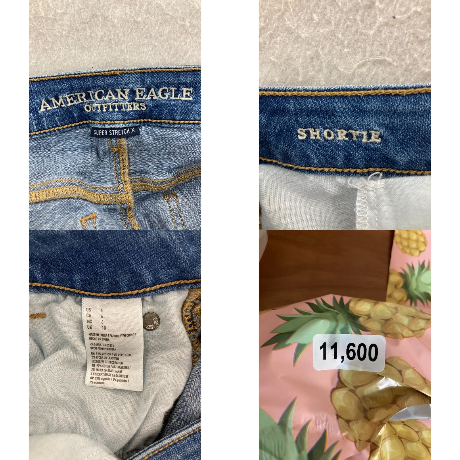 American Eagle Outfitters American Eagle Outfitters Shortie Denim Shorts Womens Size 6 Blue Mid Rise 3in Inseam Pockets Made in China Women’s Size 28" / US 6 / IT 42 - 8 Thumbnail