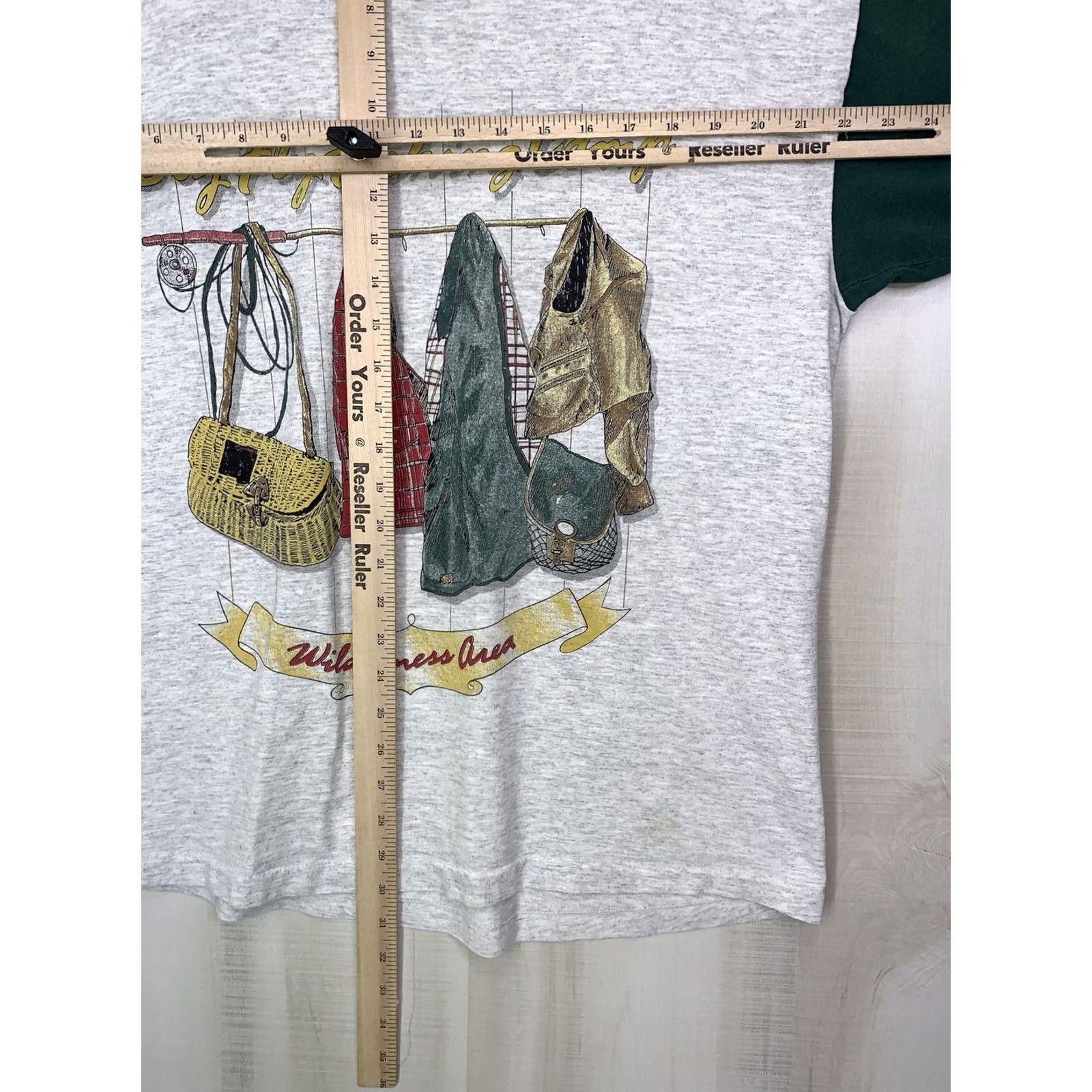 Vintage VINTAGE Signal Sports Dry Fly Fishing Camp Graphic V Neck Shirt Mens XL Gray 90s T-Shirt Han? Size US XL / EU 56 / 4 - 6 Thumbnail
