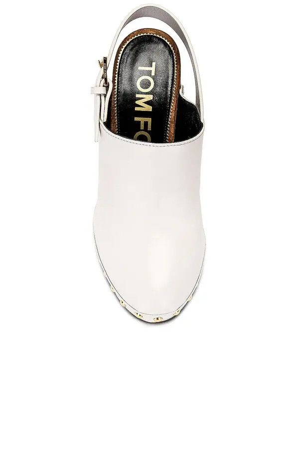 Tom Ford o1loc1c0924 W3108 Leather Clogs in White Size US 9 / IT 39 - 4 Thumbnail