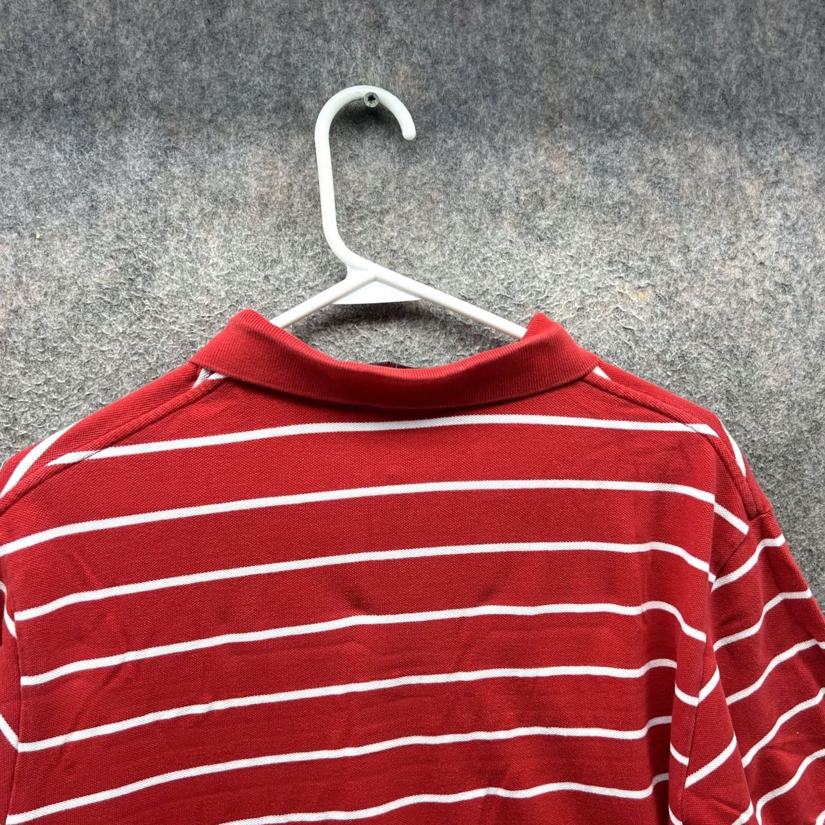 Polo Ralph Lauren Polo Ralph Lauren Shirt Mens Large Red White Stripe Pony Logo Polo Short Sleeve Size US L / EU 52-54 / 3 - 3 Thumbnail