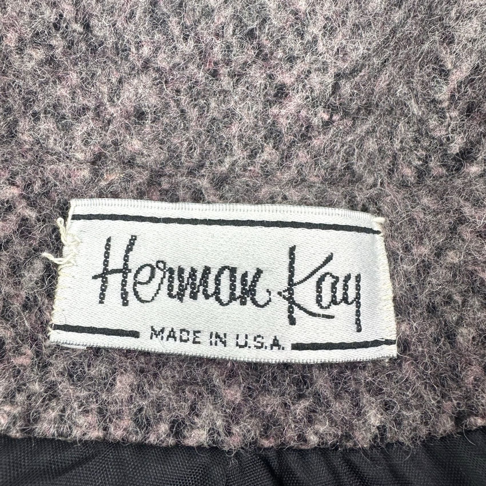Vintage VINTAGE Herman Kay Coat Womens Large Button Up Shawl Collar 80s Wool Gray Size L / US 10 / IT 46 - 3 Thumbnail
