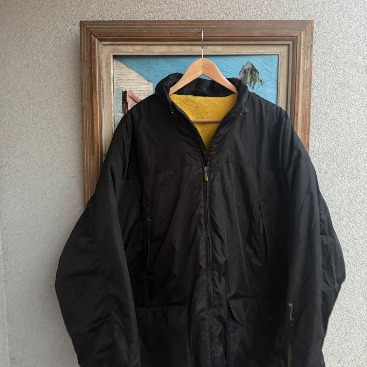 Nike Nike Vintage 90s Jacket Black Yellow Retro Spellout Size US XL / EU 56 / 4 - 2 Thumbnail