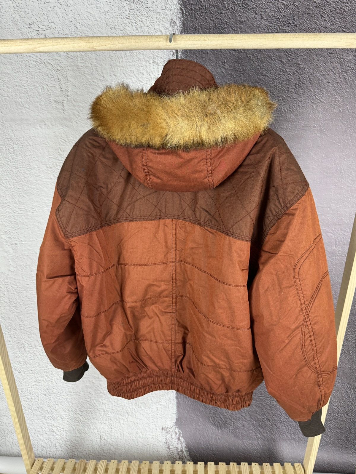 Camel Camel Collection vintage brick cotton leather winter jacket Size US L / EU 52-54 / 3 - 16 Thumbnail