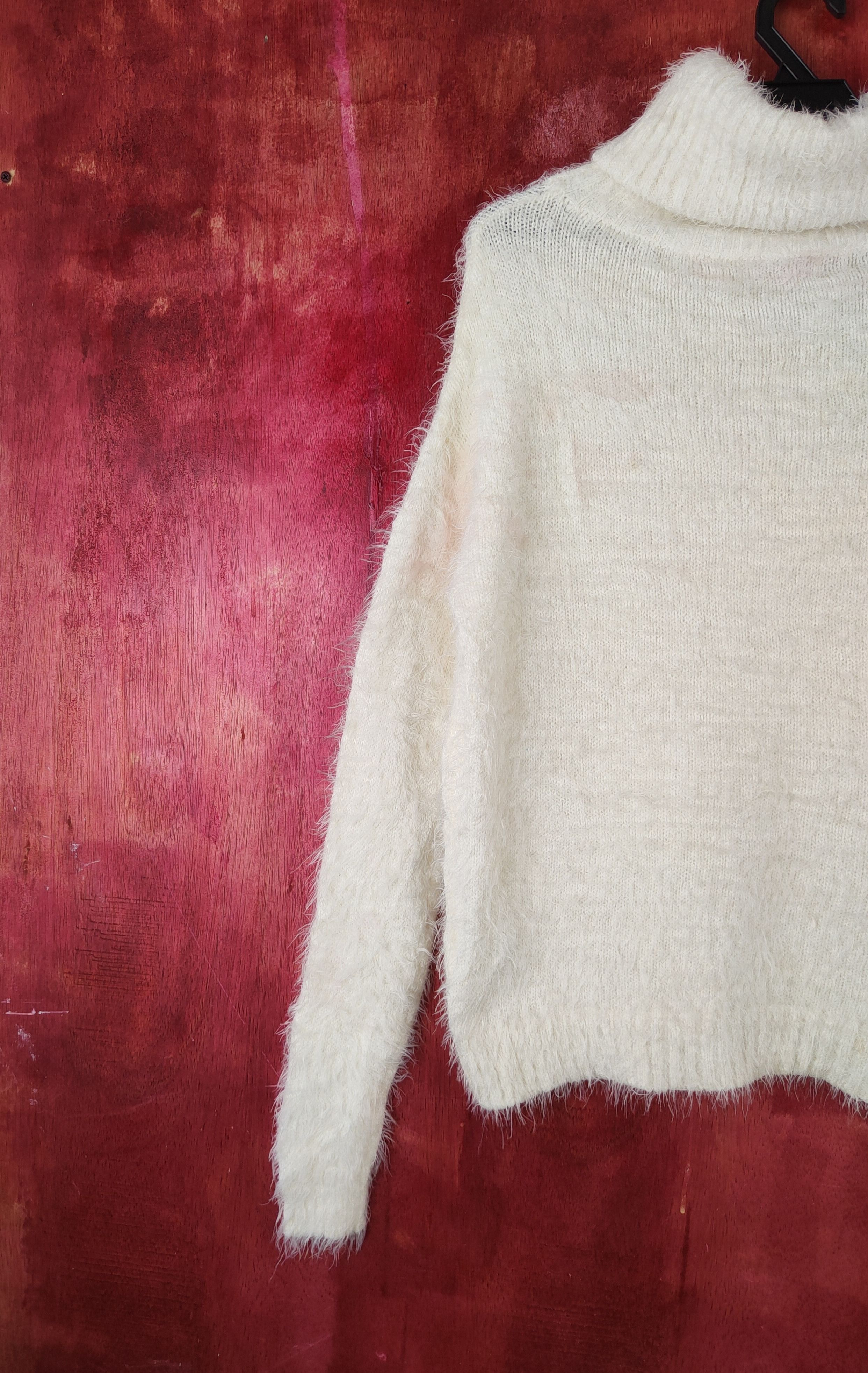 Japanese Brand × Vintage Vintage 💥 Sorridere Ivory Fur Mohair Knitwear Size M / US 6-8 / IT 42-44 - 8 Thumbnail