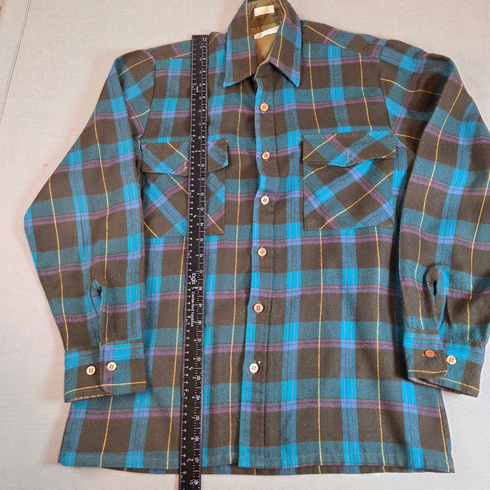 Sears 70s Gordon Pine Scott Sears Flannel Shirt Small Size US S / EU 44-46 / 1 - 6 Thumbnail