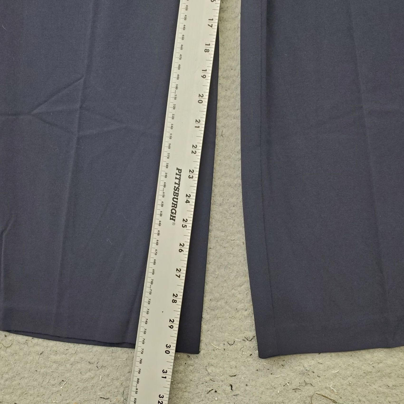 Vintage David Dart Womens Pants 12 Navy Regular Flat Front Stretch Wide-Leg Trouser Size 34" / US 12 / IT 48 - 4 Thumbnail