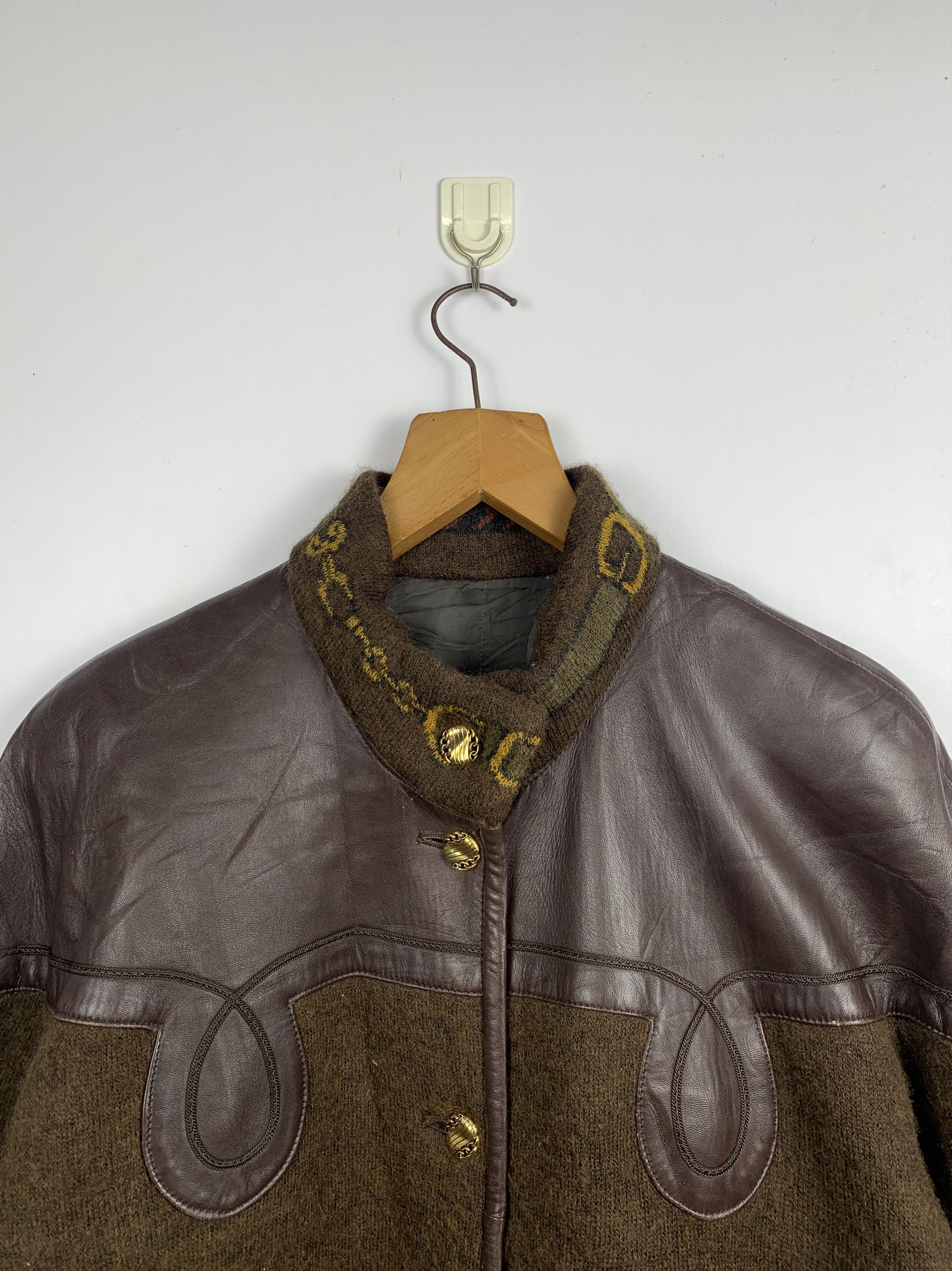 Vintage Vintage 80s Japanese Brand Fleece Leather Jacket J1195 Size US L / EU 52-54 / 3 - 2 Thumbnail