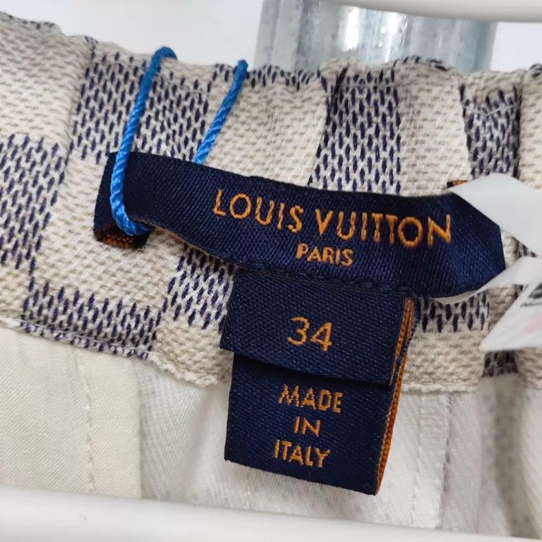 Louis Vuitton Louis Vuitton White checkerboard slim shorts Size US 34 / EU 50 - 3 Thumbnail