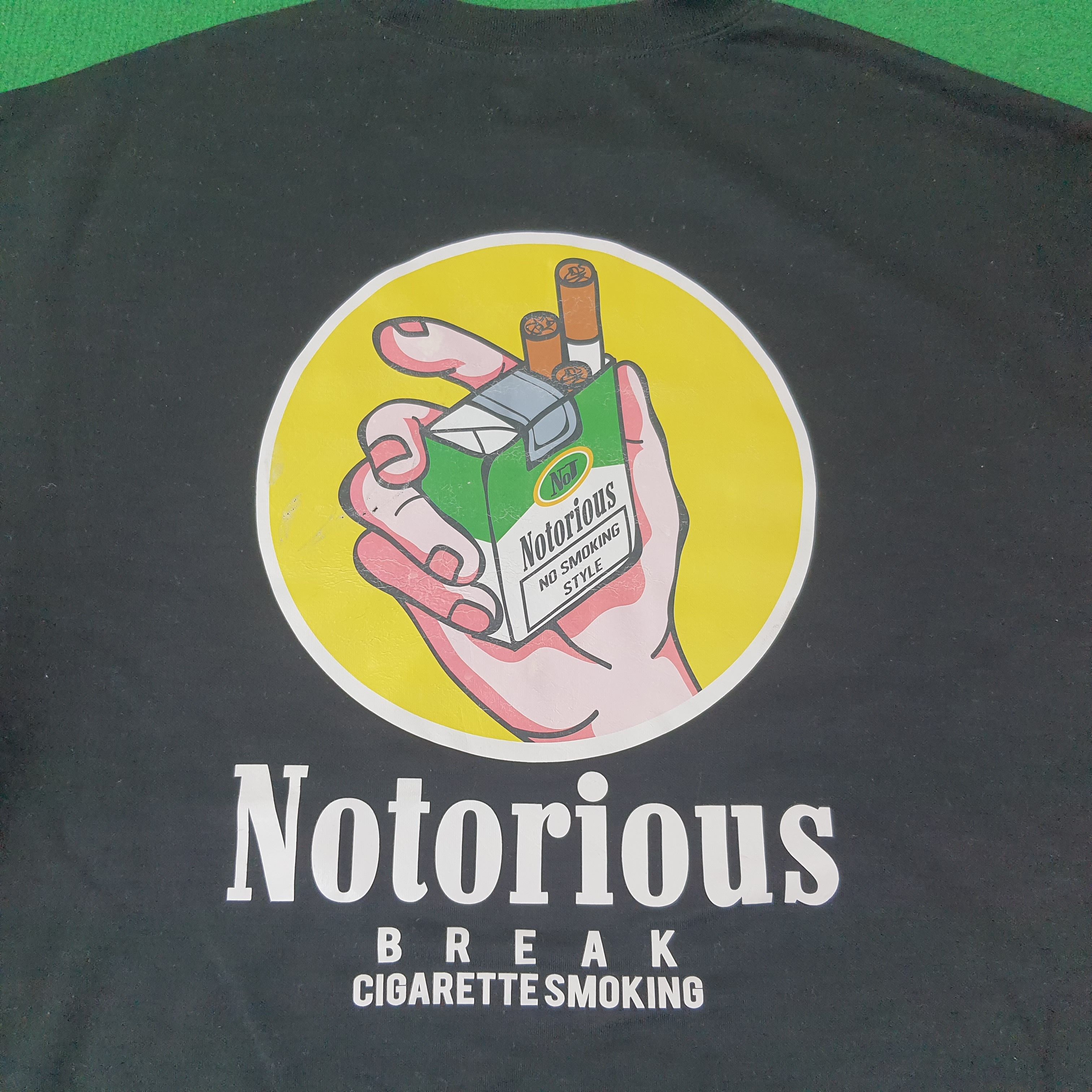Vintage Vintage Notorious Break Cigarette Smoking Sweatshirt C257n15 Size US XXL / EU 58 / 5 - 2 Thumbnail