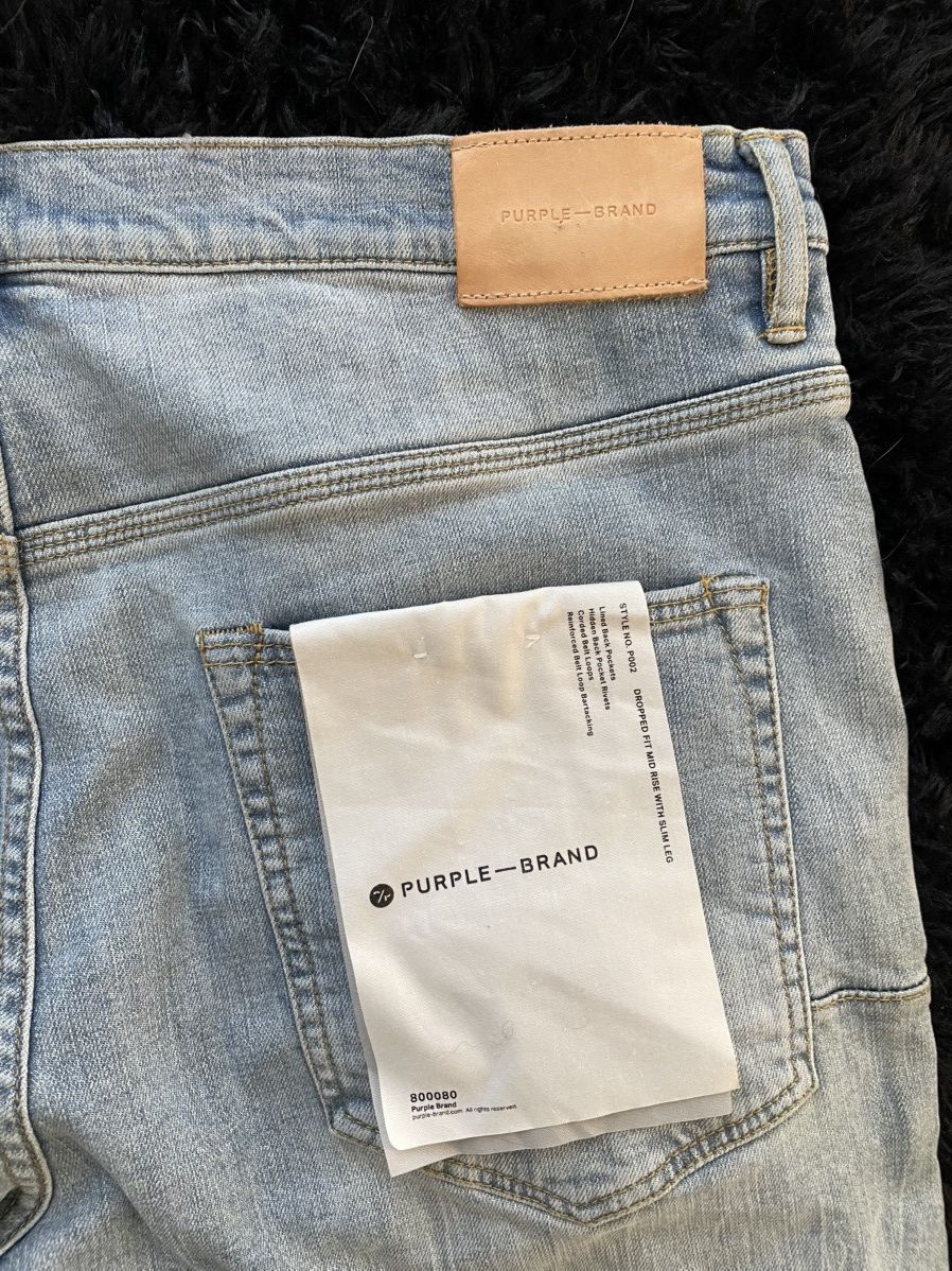 Purple Brand Purple Brand Distressed Blue Denim Size US 38 / EU 54 - 8 Thumbnail