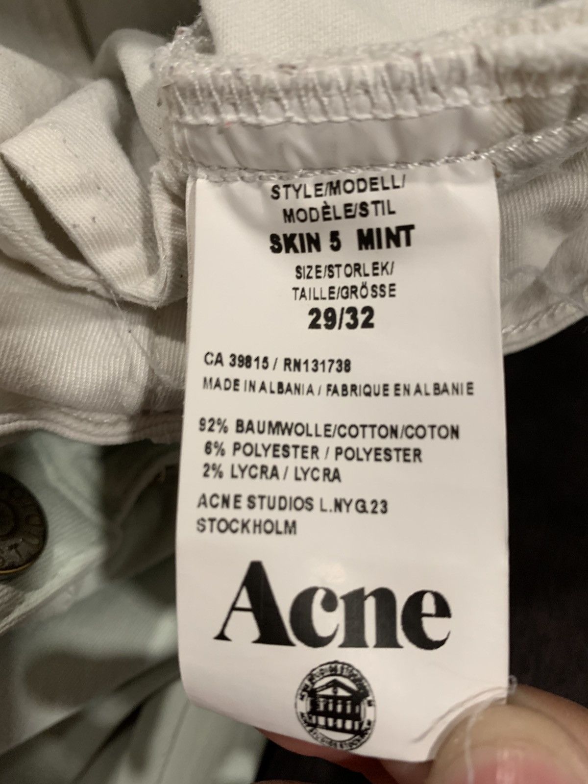 Acne Studios acne studio white skinny denim Size US 29 - 14 Thumbnail