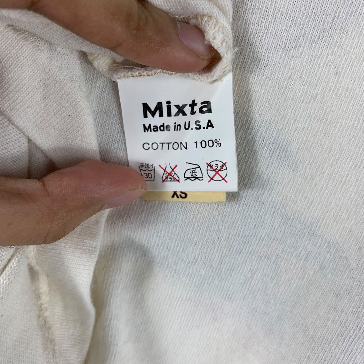 Vintage Vintage MIXTA HAND PRINTING Camp Drum New York Tee Shirt Top Size US XS / EU 42 / 0 - 7 Thumbnail