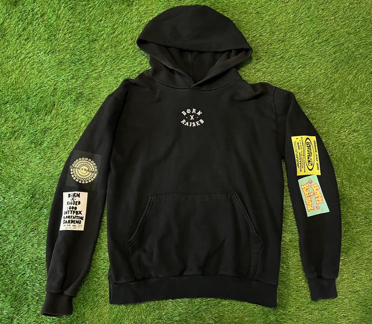 Born X Raised BORN X RAISED - HOODIE BLACK WITH MANY LOGO GRAPHICS Size US M / EU 48-50 / 2 - 3 Thumbnail