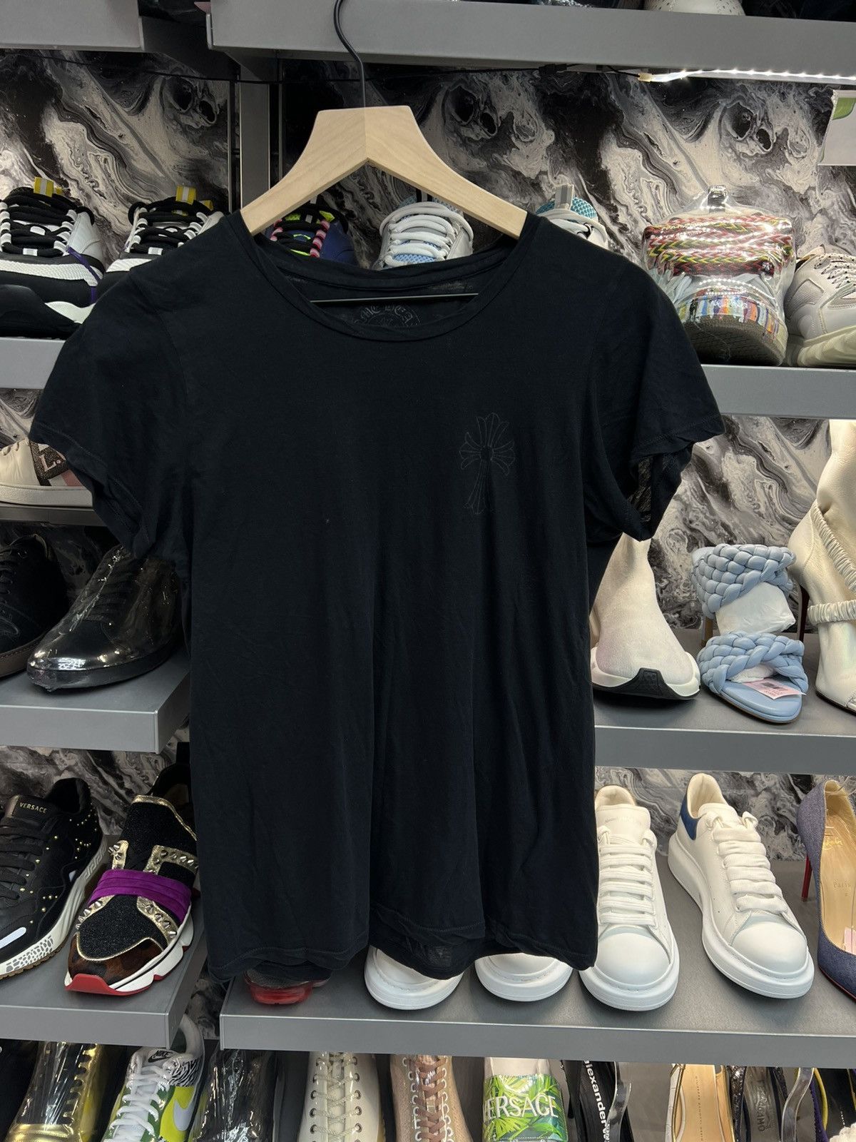 Chrome Hearts Chrome Hearts Black on Black Tee Size S / US 4 / IT 40 - 1 Thumbnail