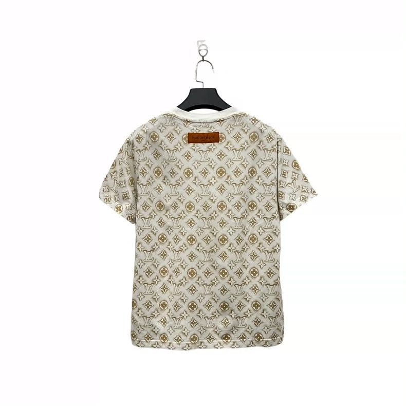 Louis Vuitton louis vuitton Beige full logo short sleeve Size US S / EU 44-46 / 1 - 7 Thumbnail