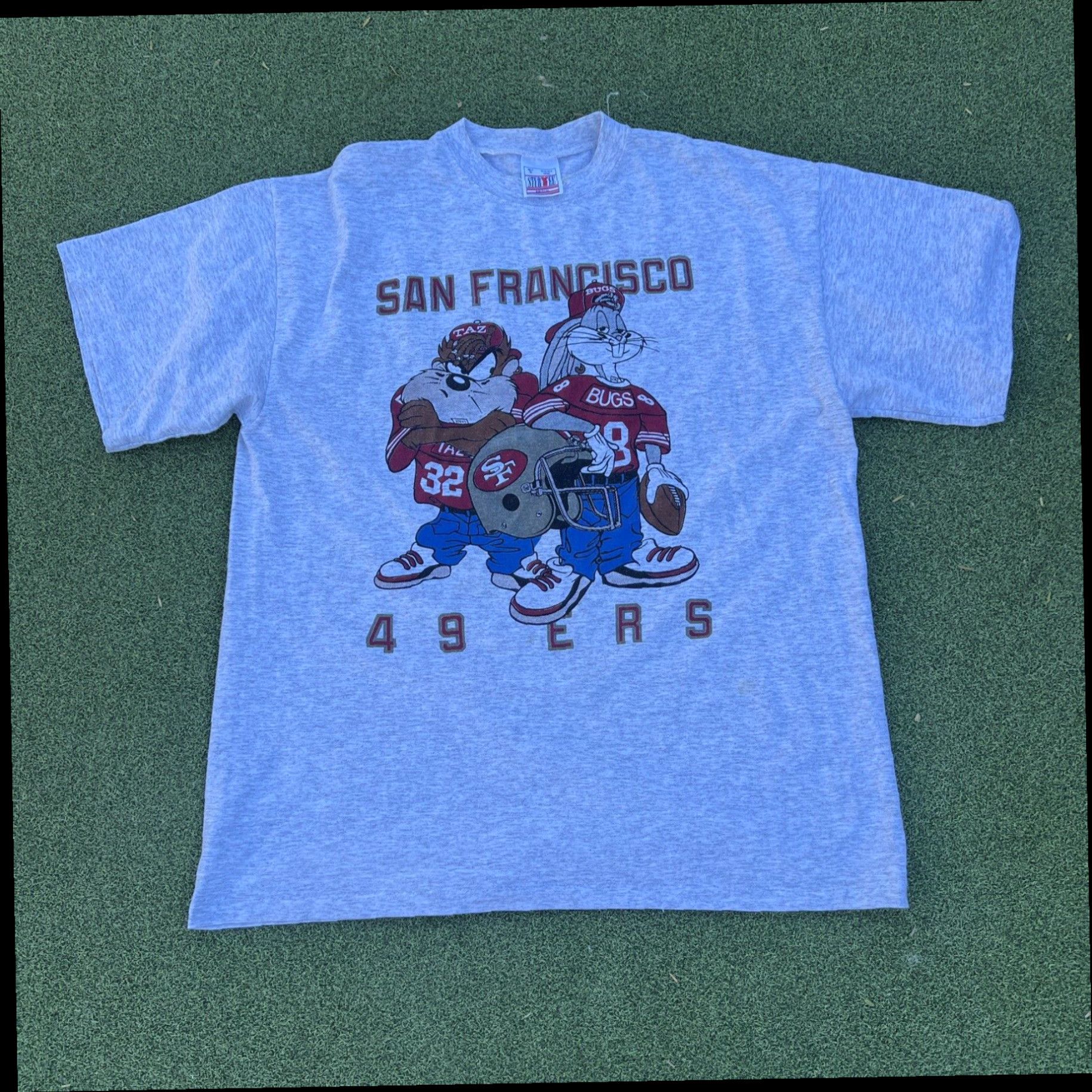 Sunray Sportswear Vtg Warner Bro’s SF 49ers Bugs, Taz T-shirt Sz XL Size US XL / EU 56 / 4 - 1 Thumbnail