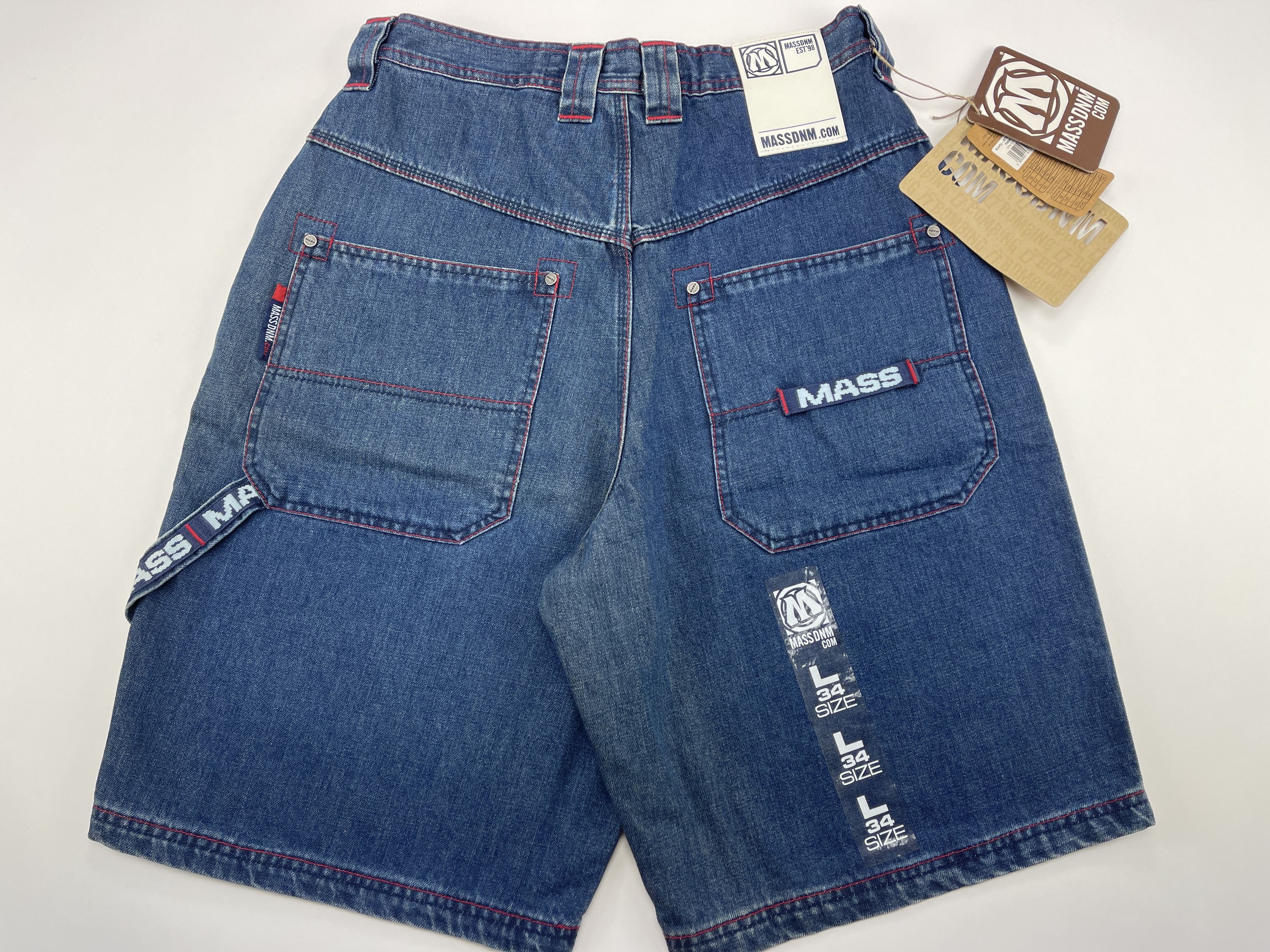 Vintage Mass DNM jeans shorts, vintage hip hop, 90s, skater, size 34 Size US 34 / EU 50 - 1 Thumbnail
