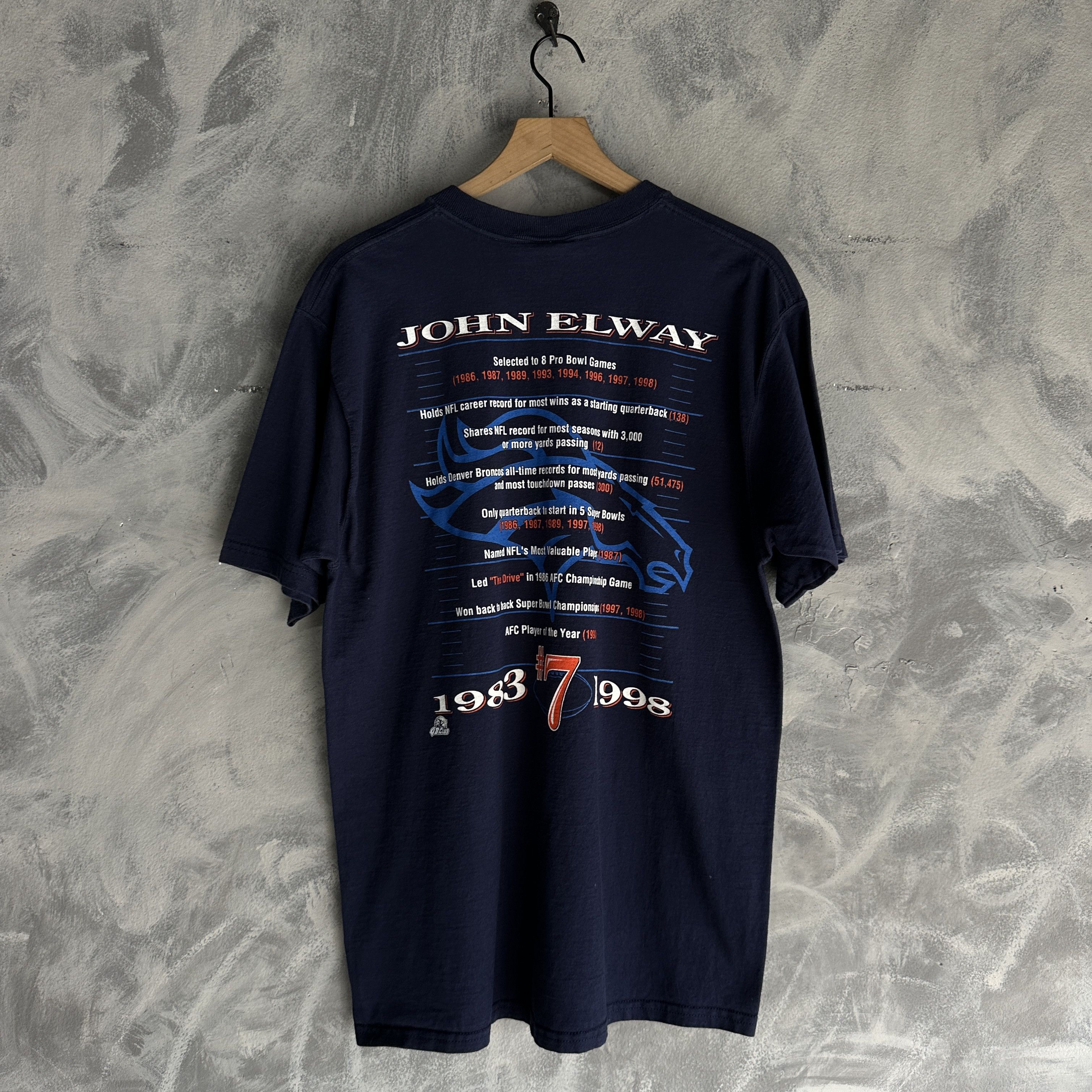 Pro Player Vtg John Elway T Shirt Super Bowl Pro Player Denver Broncos Size US L / EU 52-54 / 3 - 8 Thumbnail