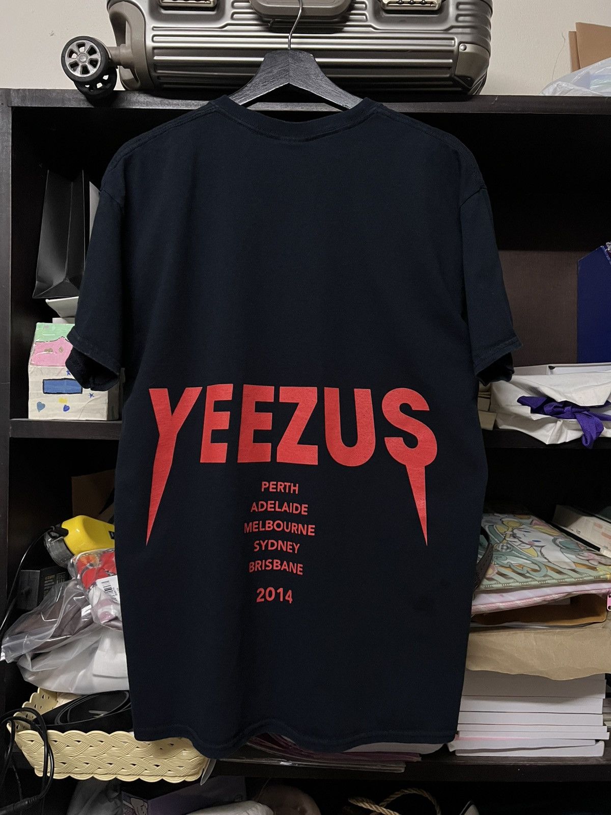 Kanye West × Wes Lang Kanye West Australia Tour 🇦🇺2014 Skull Rose 🥀 black tee Size US L / EU 52-54 / 3 - 6 Thumbnail