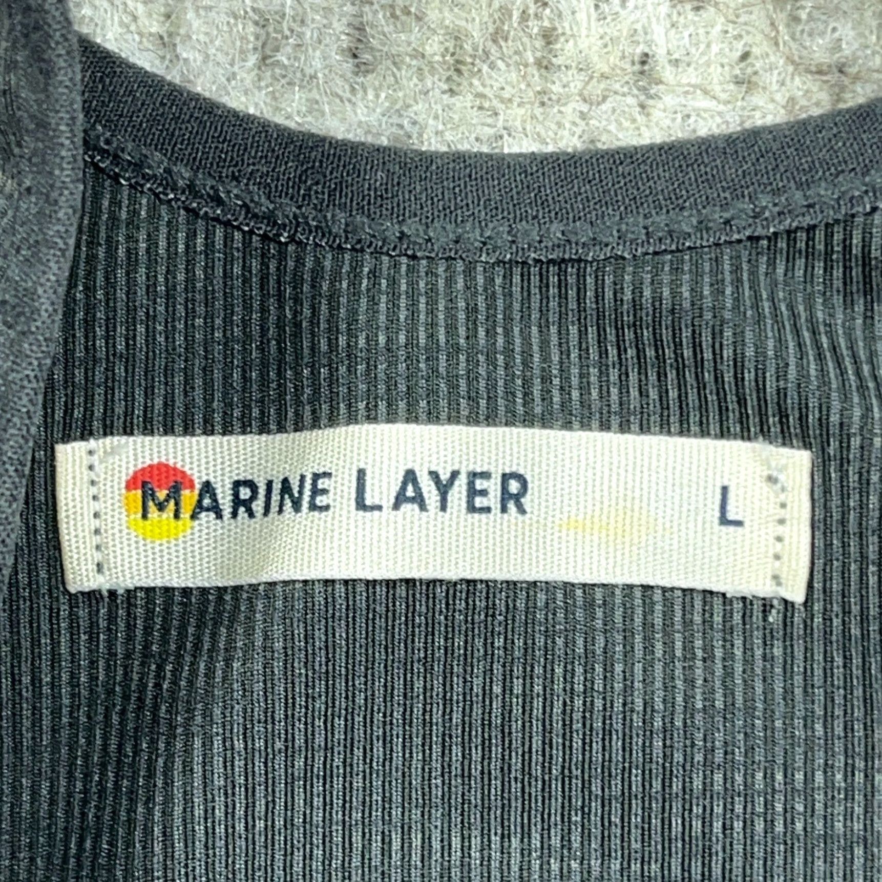 Marine Layer Marine Layer Tak Top Gray Women L Tank Round Neck Sleeveless Pullover Casual Outdoor All Seasons Breathable Regular Size L / US 10 / IT 46 - 6 Thumbnail