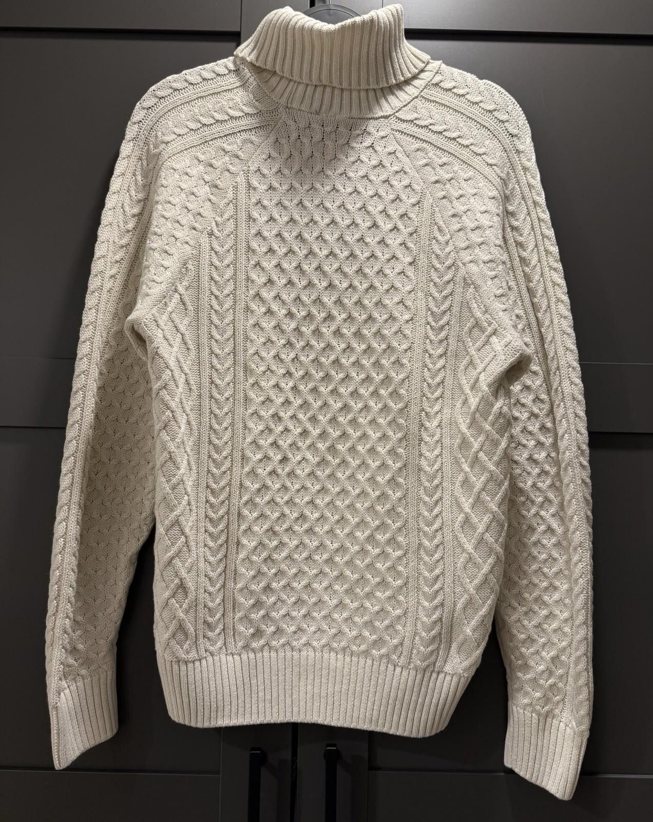 Nike Nike Life Cable Knit Turtleneck Sweater Bone Mens Size S Size US S / EU 44-46 / 1 - 4 Thumbnail
