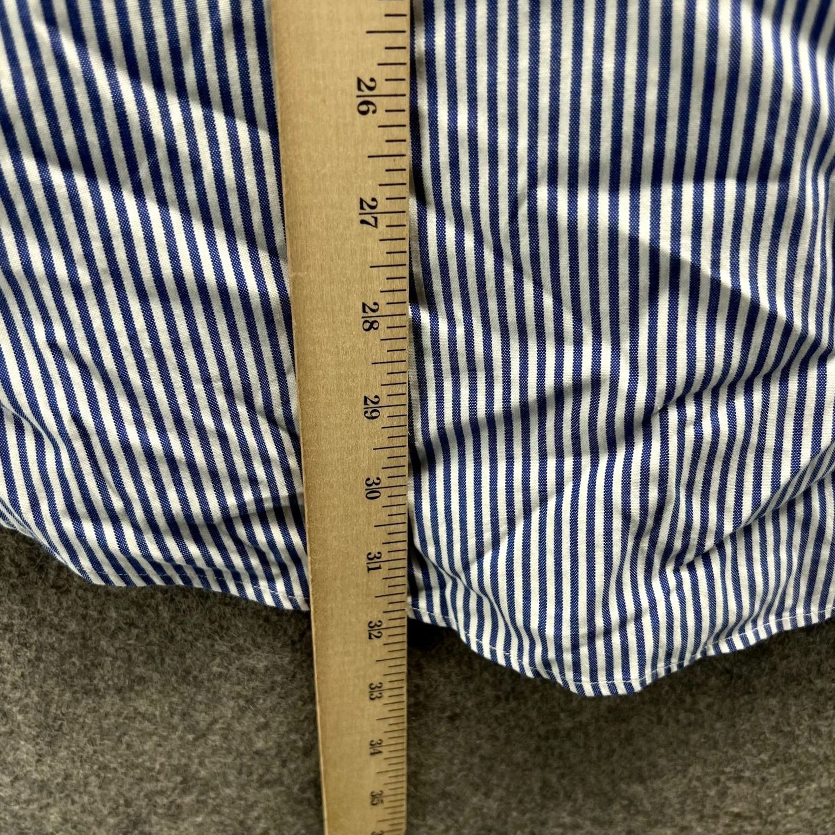Ralph Lauren VINTAGE Ralph Lauren Shirt Mens 18 34/35 Blue Striped Button-Down Seersucker Shirt Size US XXL / EU 58 / 5 - 7 Thumbnail