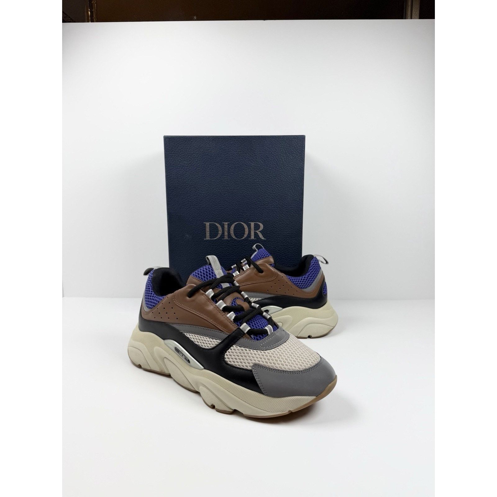 Dior Size 45EU/12US- Dior B22 Coffee Violet Sneakers WORN 1X! Size US 12 / EU 45 - 2 Thumbnail
