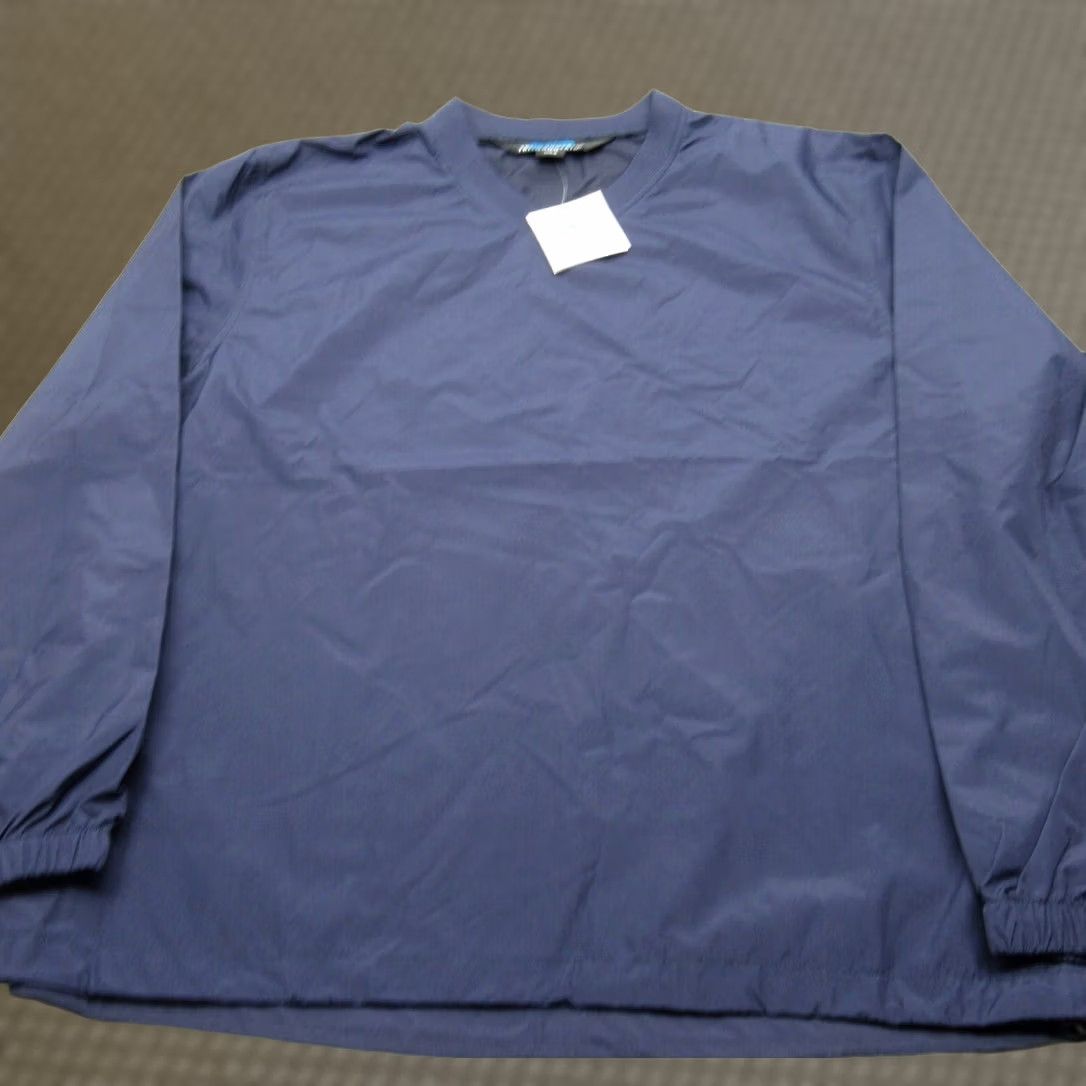 Vintage Tri-Mountain Jacket Mens Large Blue Pockets Drawcord Hem V-Neck Anorak NEW Size US L / EU 52-54 / 3 - 1 Thumbnail