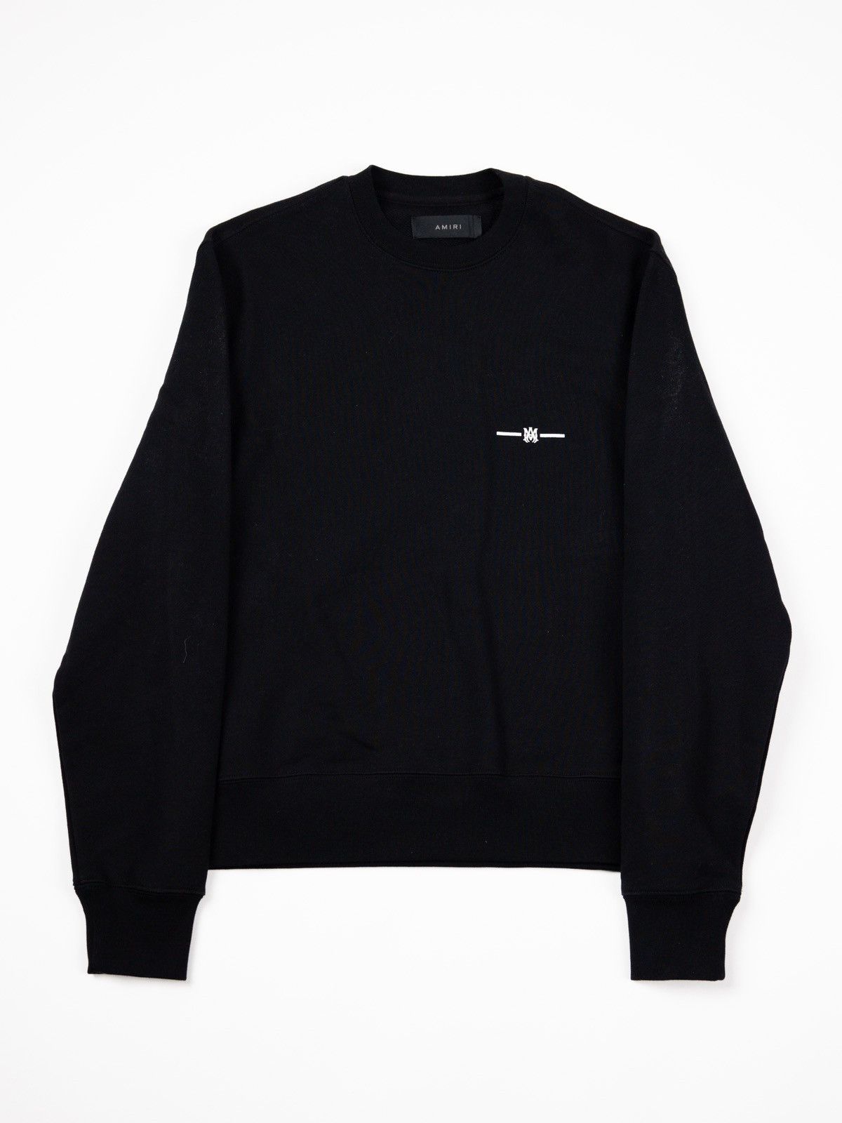 image of Amiri Micro Ma Bar Crewneck in Black, Men's (Size Small)