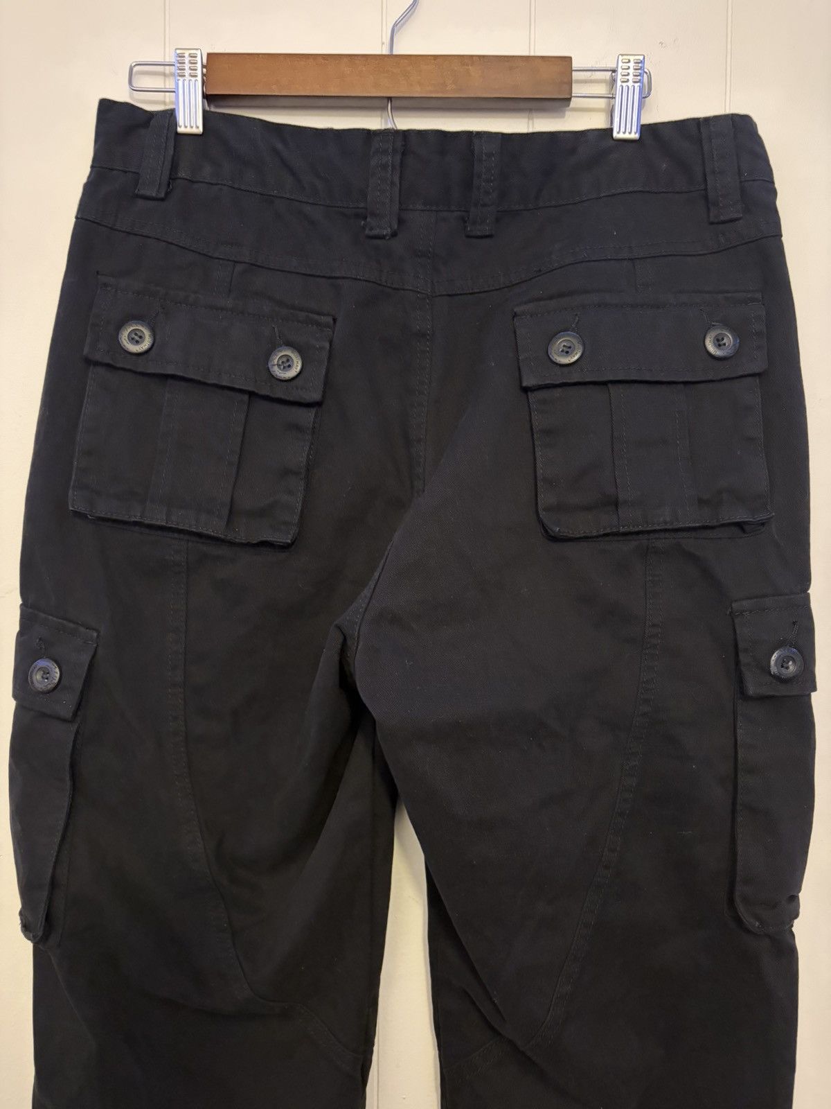 Japanese Brand Mustway black baggy cargo pants Size US 34 / EU 50 - 5 Thumbnail