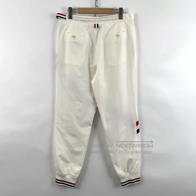 Thom Browne Thom Browne size 2 White striped drawstring nylon sweatpant Size US 28 / EU 44 - 2 Thumbnail