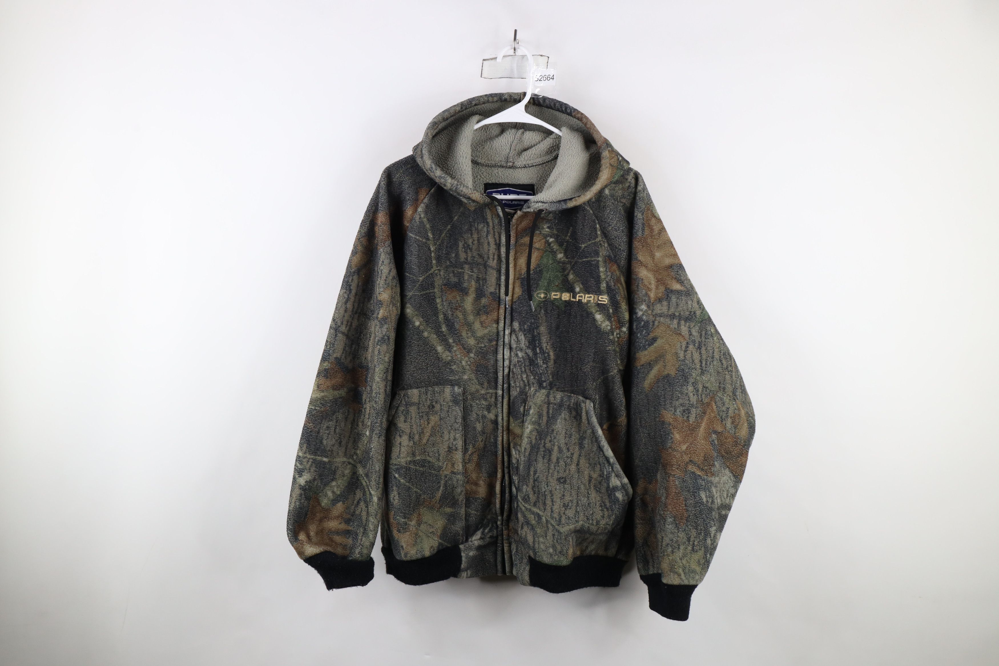 Vintage Vintage 90s Polaris Spell Camouflage Hooded Fleece Jacket Size US L / EU 52-54 / 3 - 1 Thumbnail