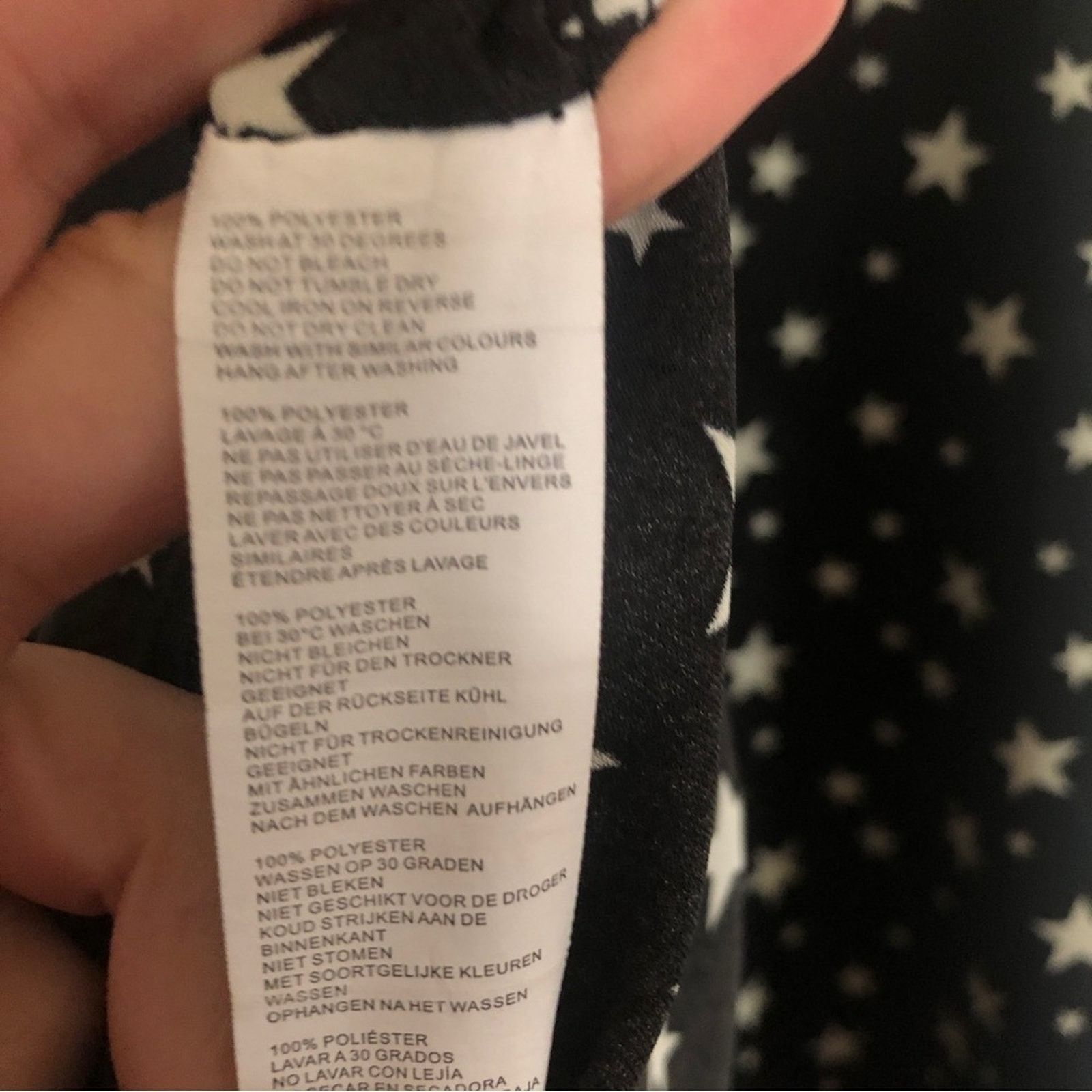 Nasty Gal Nasty Gal Black White Star Print Ruffle Fit Flare Mini Dress Size XXL / US 16-18 / IT 52-54 - 8 Thumbnail