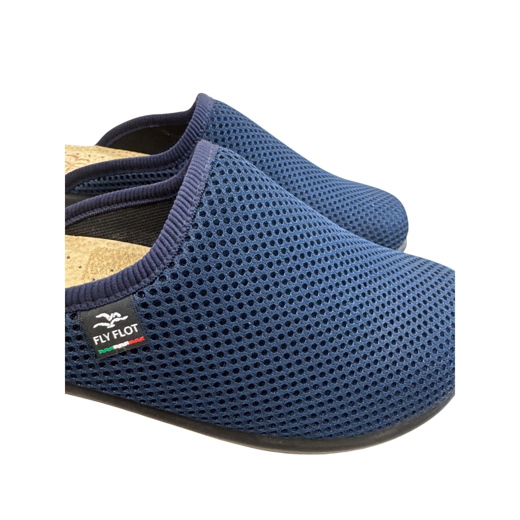 Designer Fly Flot Womens Blue leather Mesh Slip-On Mules sandals Size Size US 8.5 / IT 38.5 - 5 Thumbnail