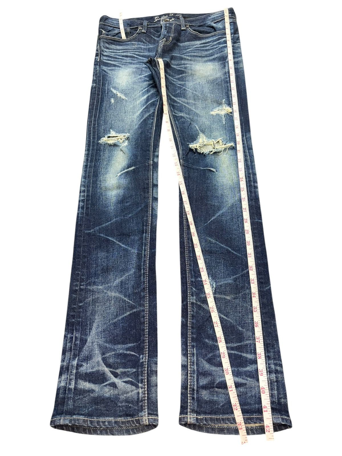 GOSTAR DE FUGA Vintage Gostar De Fuga Faded Indigo Distressed Jeans Size US 31 - 7 Thumbnail