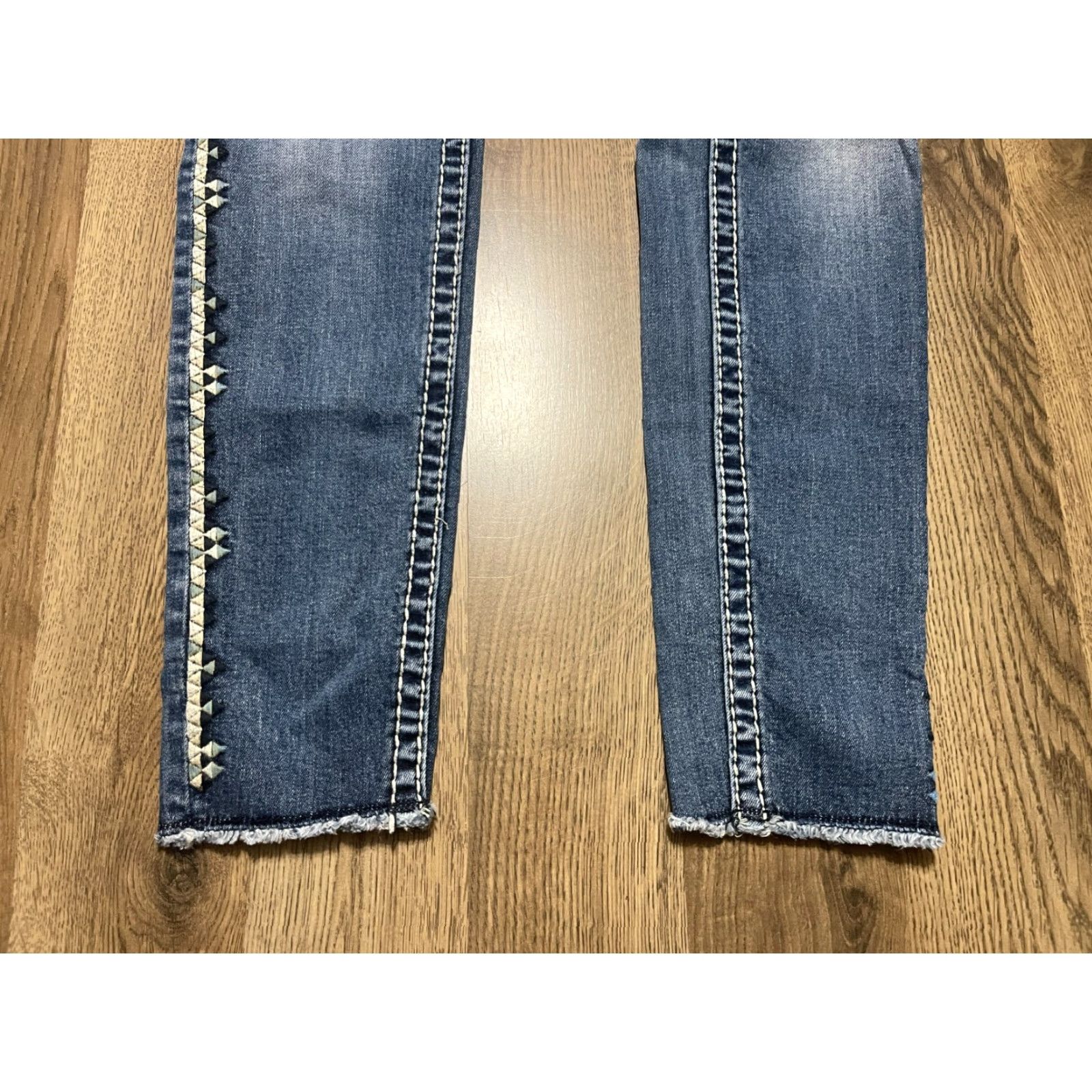 Vintage VIGOSS Jeans Women's 28/30 Blue Denim The Dallas Skinny Jeans Regular Inseam 28.5 in Girls/ Womens Size 28" / US 6 / IT 42 - 3 Thumbnail