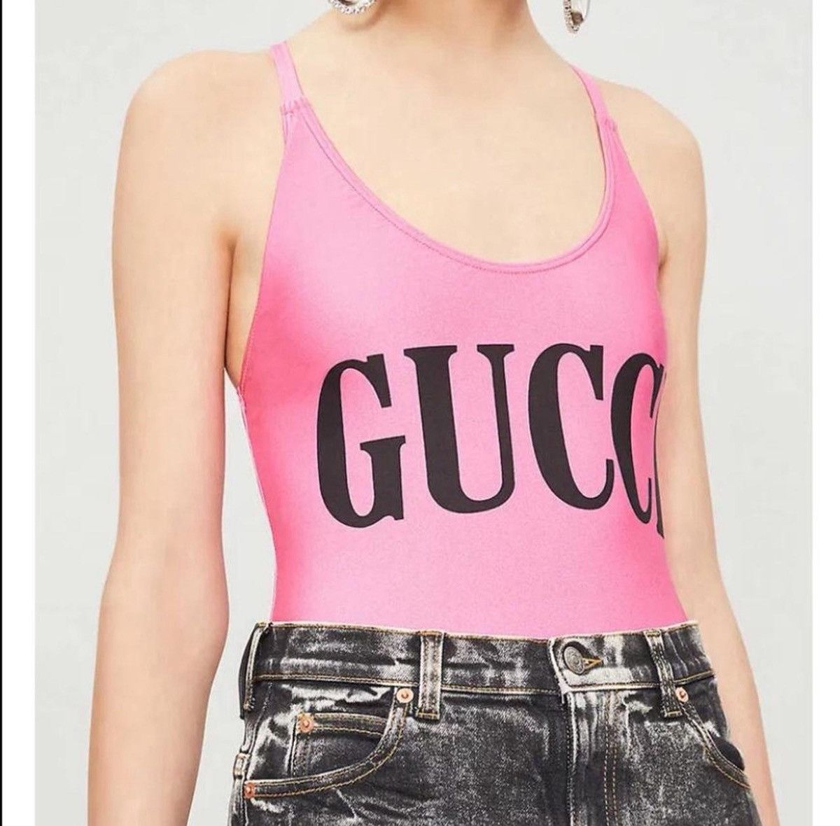 Gucci Gucci pink swimsuit/bodysuit Size S / US 4 / IT 40 - 1 Thumbnail