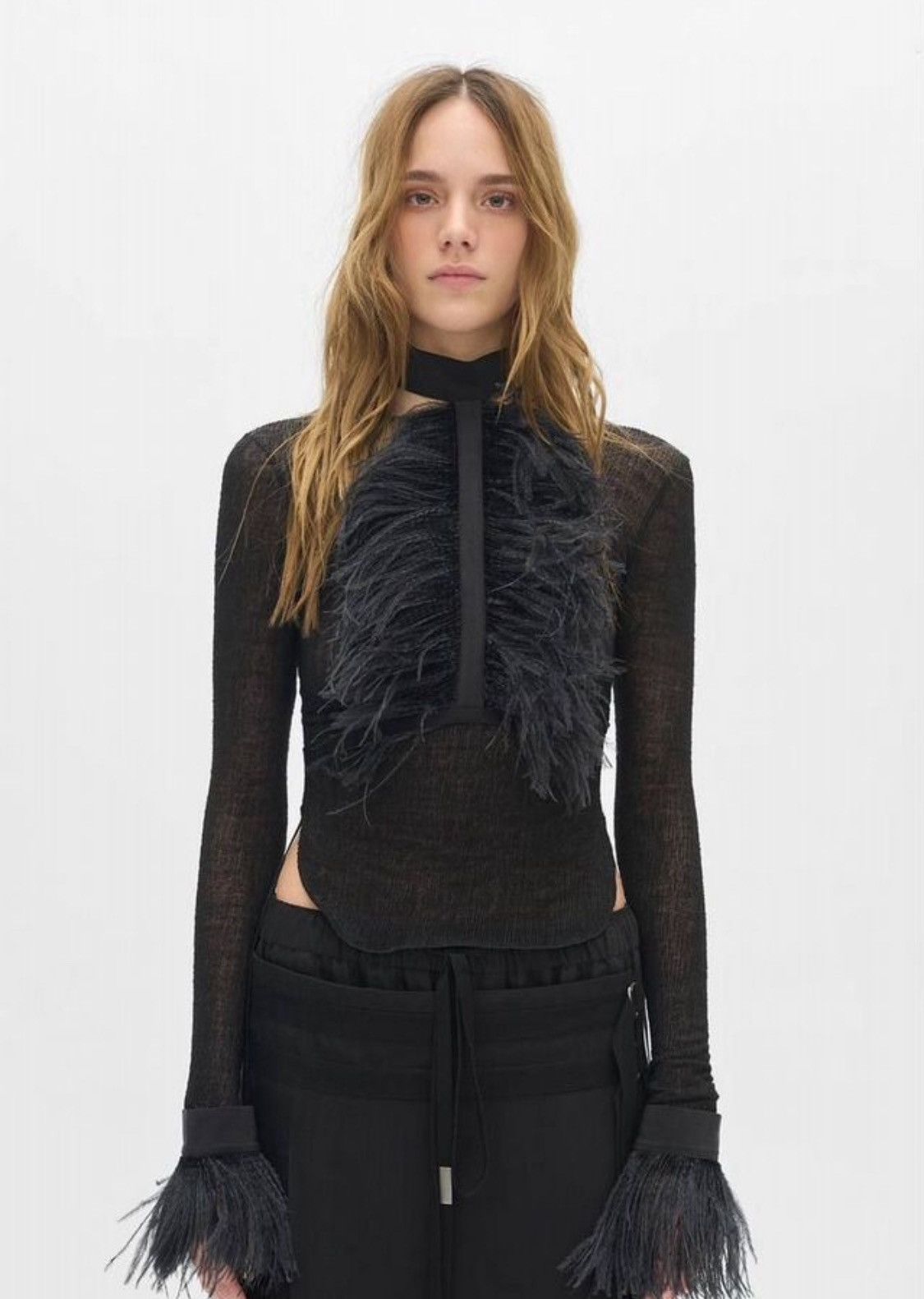 Ann Demeulemeester Ann Demeulemееstеr Runway Black Collar Size ONE SIZE - 3 Thumbnail